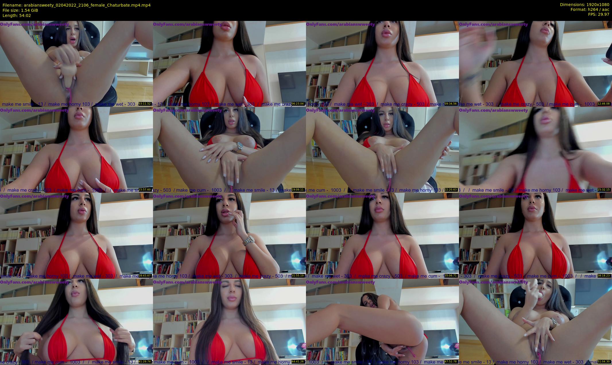 arabiansweety — 55 minute Chaturbate female cam show recording, 1080p, Apr 2, 2022
