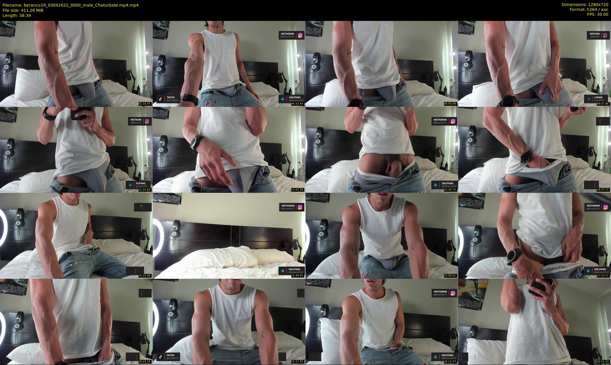 beranco19 — 39 minute Chaturbate male cam show recording, 720p, Apr 3, 2022
