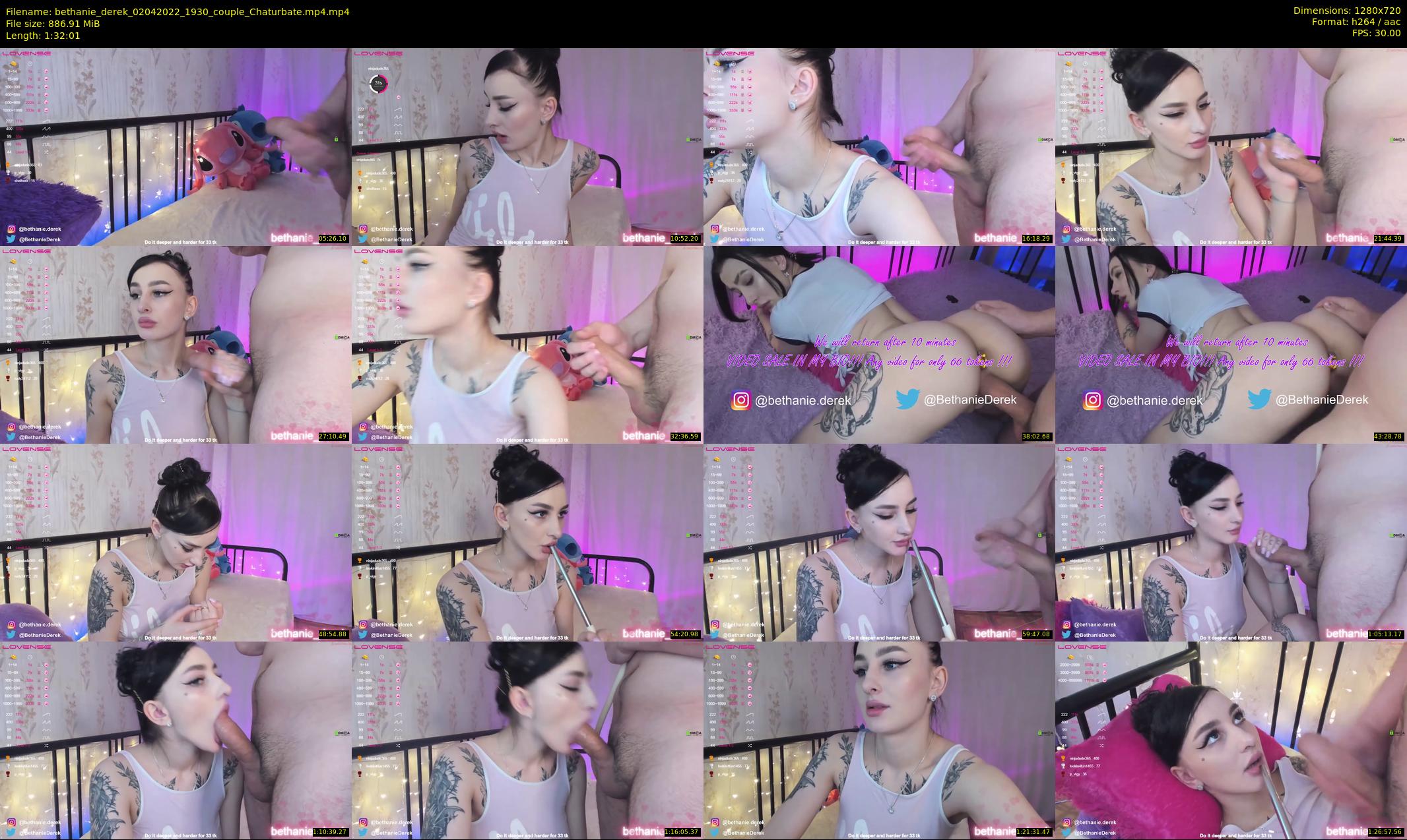 bethanie_derek — 93 minute Chaturbate couple cam show recording, 720p, Apr 2, 2022