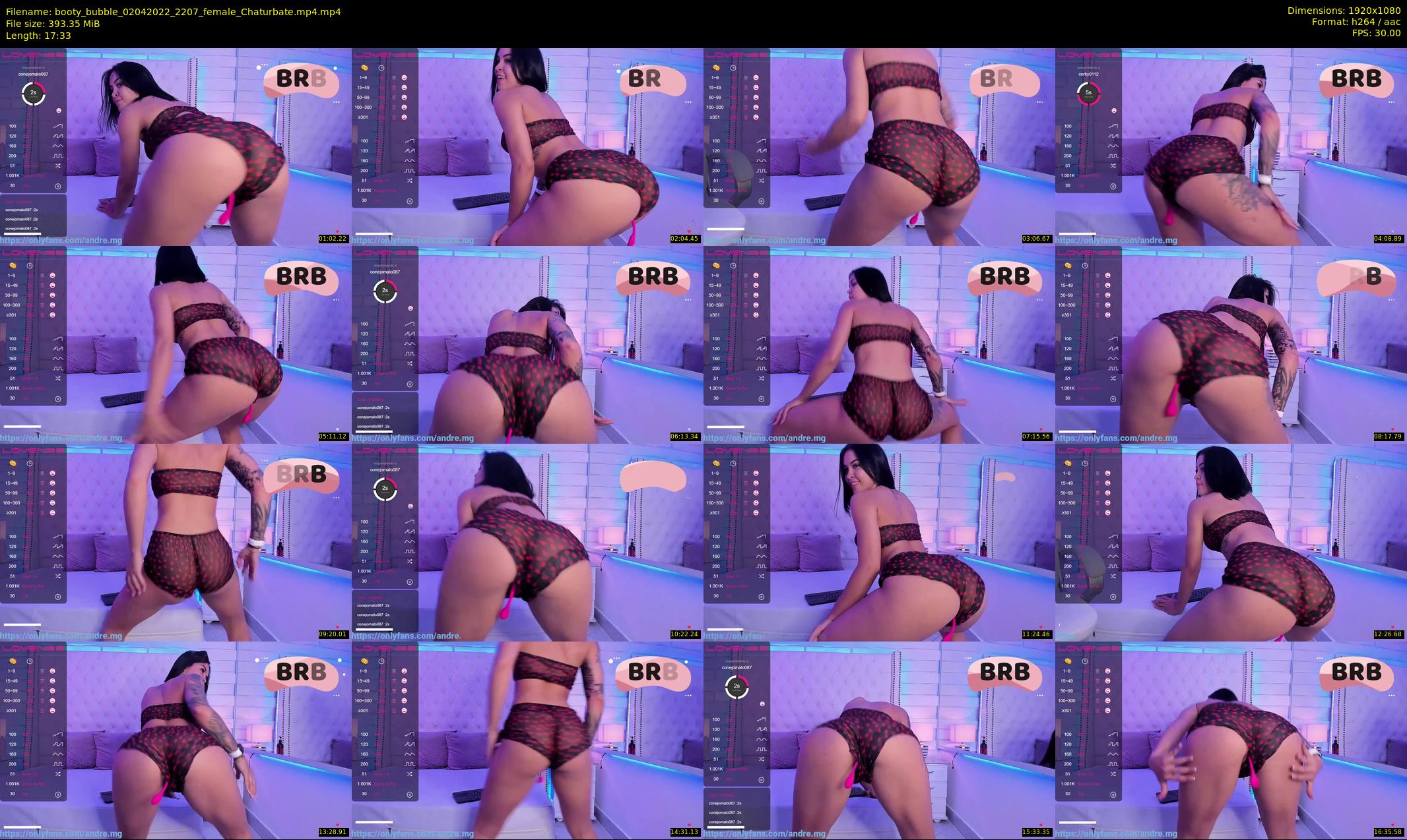 booty_bubble — 18 minute Chaturbate female cam show recording, 1080p, Apr 2, 2022