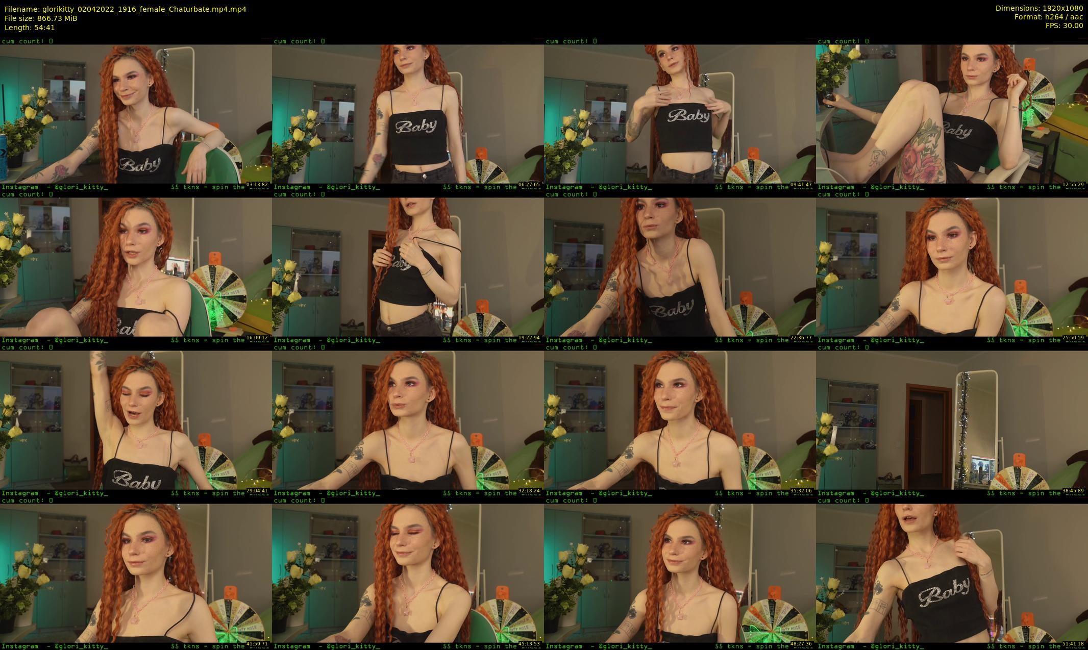 glorikitty — 55 minute Chaturbate female cam show recording, 1080p, Apr 2, 2022