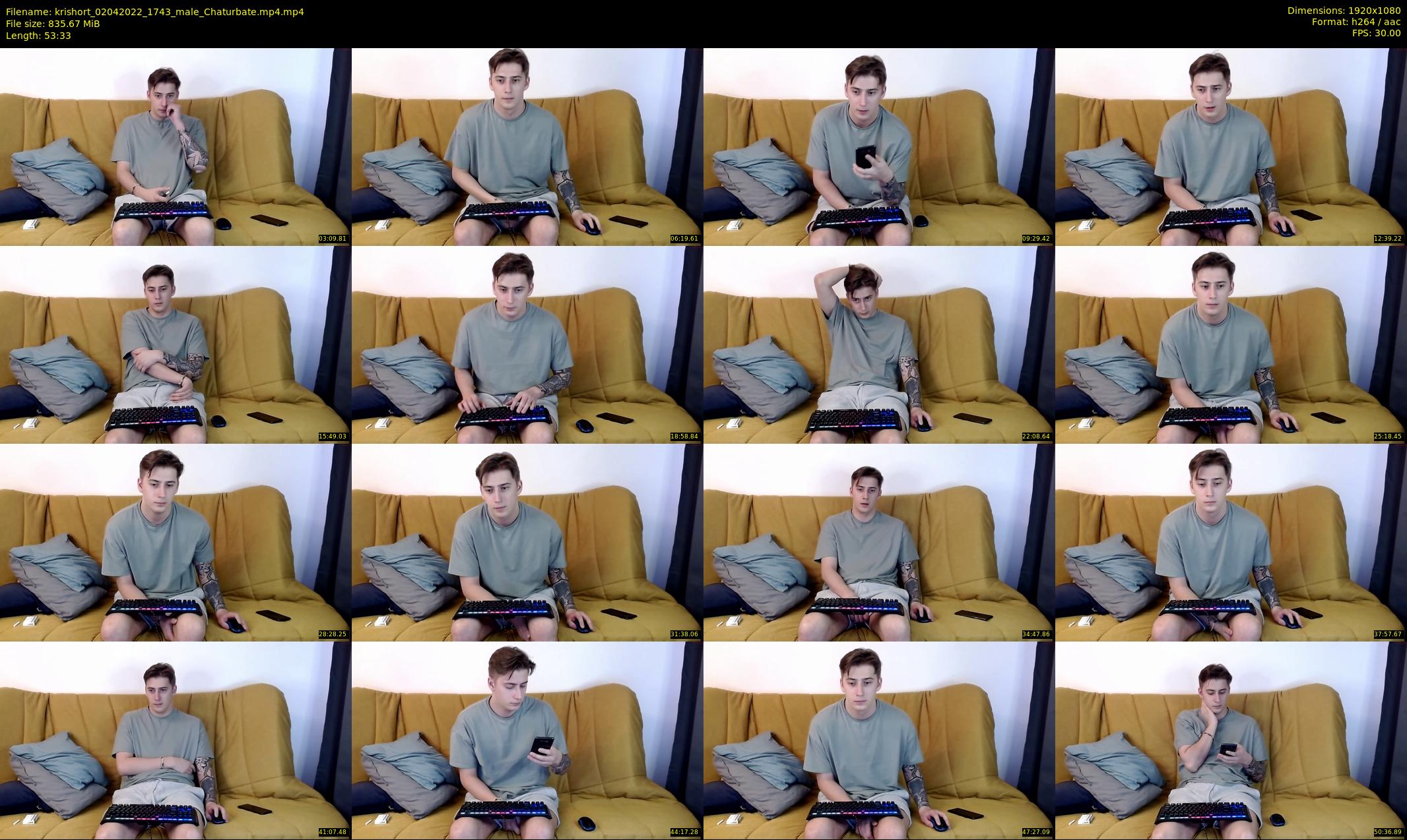 krishort — 54 minute Chaturbate male cam show recording, 1080p, Apr 2, 2022