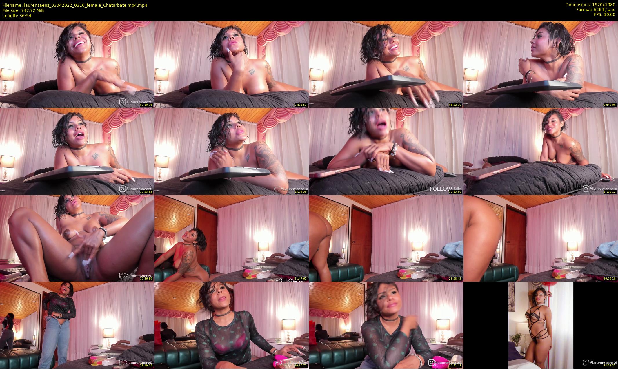 laurensaenz — 37 minute Chaturbate female cam show recording, 1080p, Apr 3, 2022