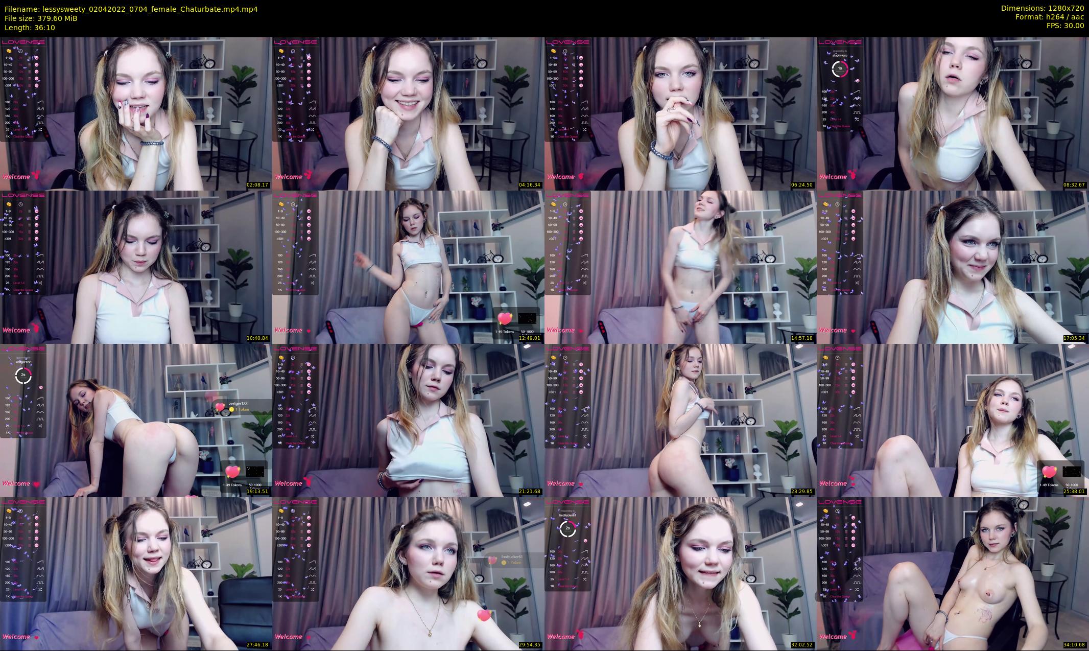 lessysweety — 37 minute Chaturbate female cam show recording, 720p, Apr 2, 2022