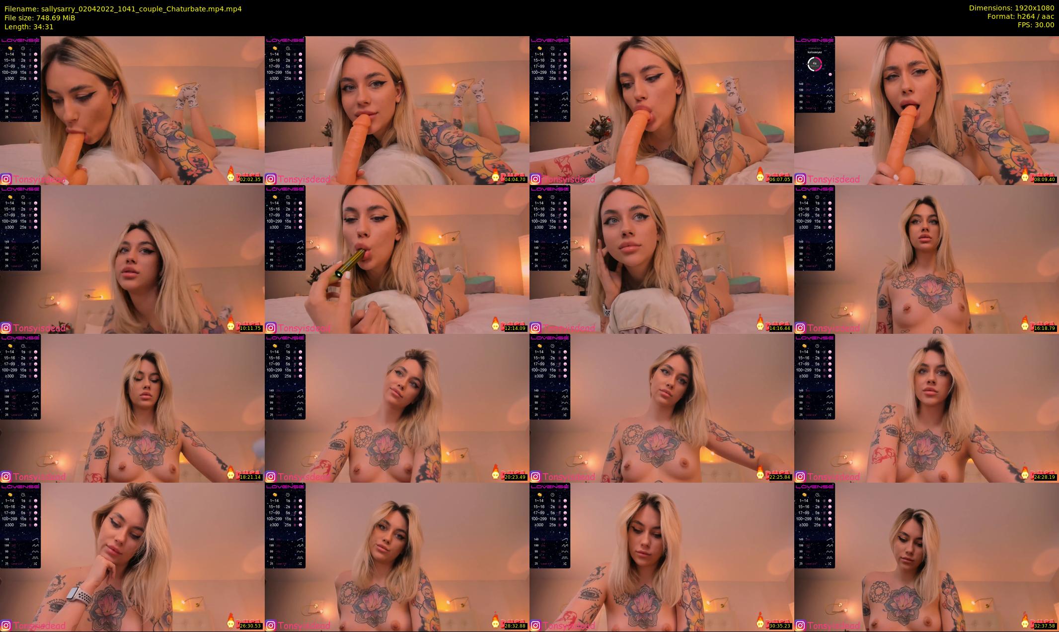 sallysarry — 35 minute Chaturbate couple cam show recording, 1080p, Apr 2, 2022
