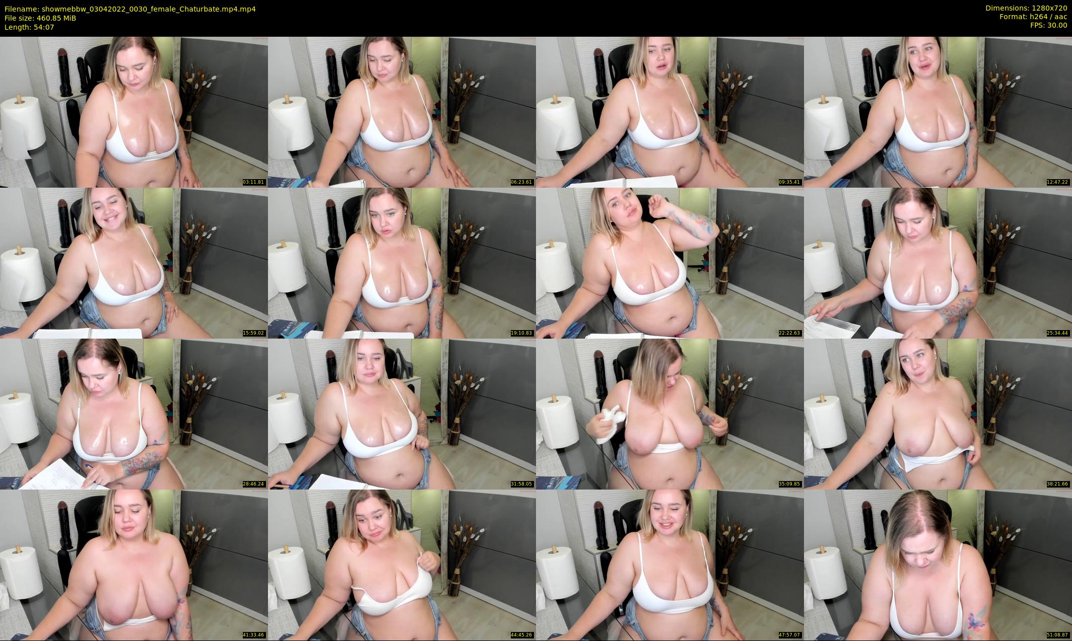showmebbw — 55 minute Chaturbate female cam show recording, 720p, Apr 3, 2022