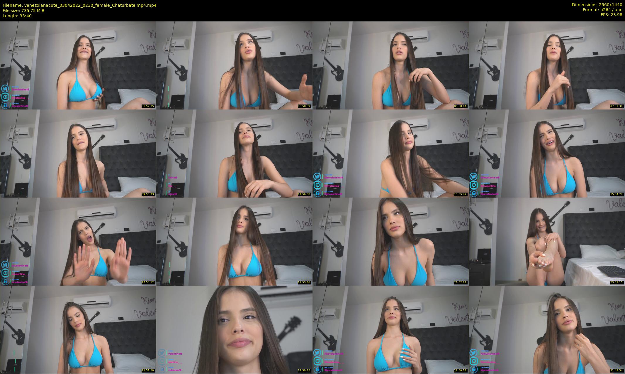 venezolanacute — 34 minute Chaturbate female cam show recording, 1080p, Apr 3, 2022