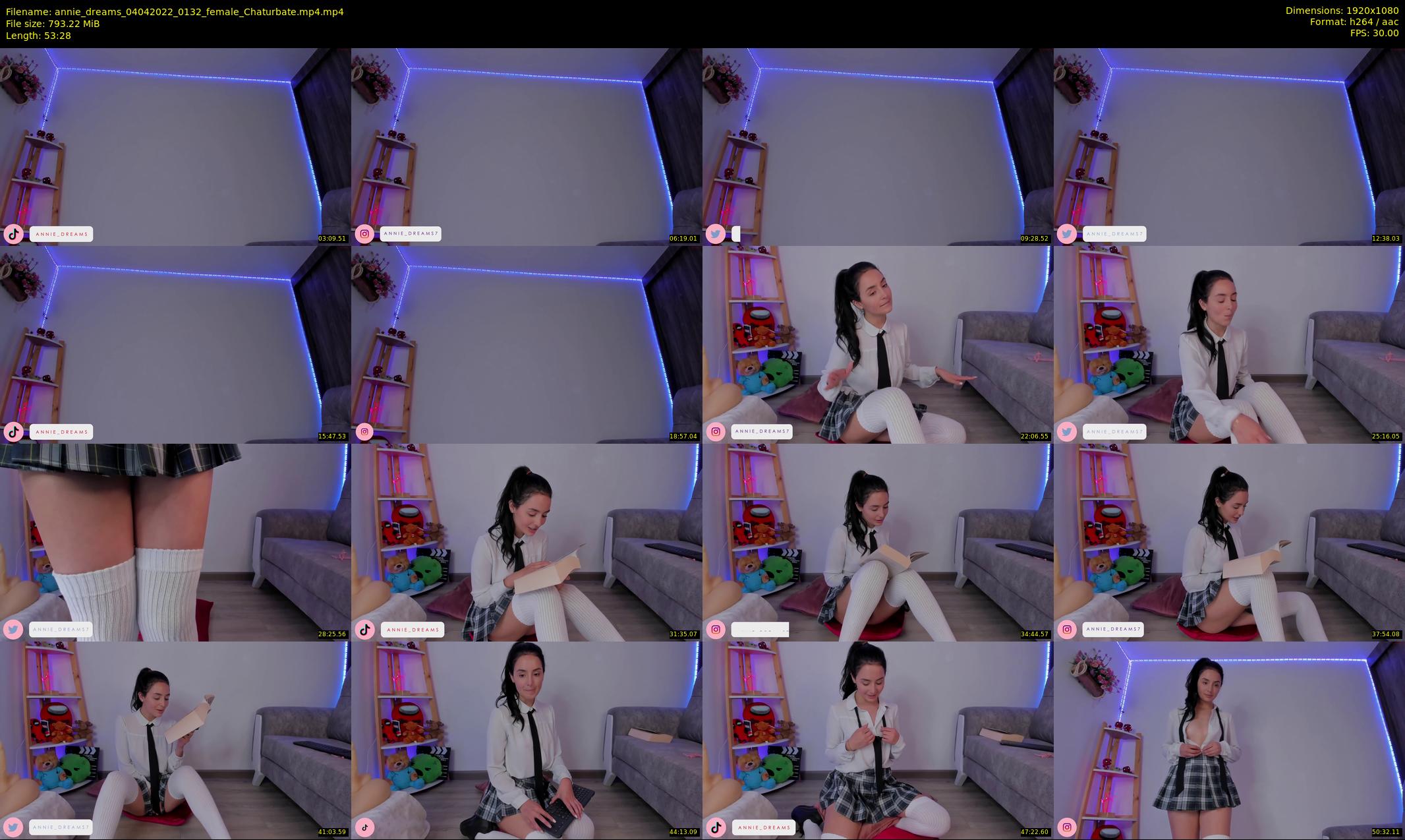 annie_dreams — 54 minute Chaturbate female cam show recording, 1080p, Apr 4, 2022