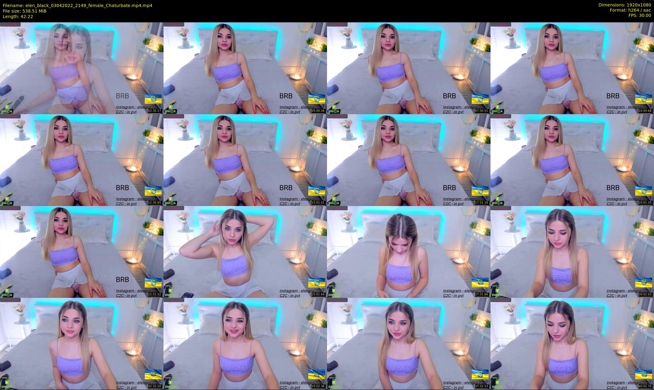 elen_black — 43 minute Chaturbate female cam show recording, 1080p, Apr 3, 2022