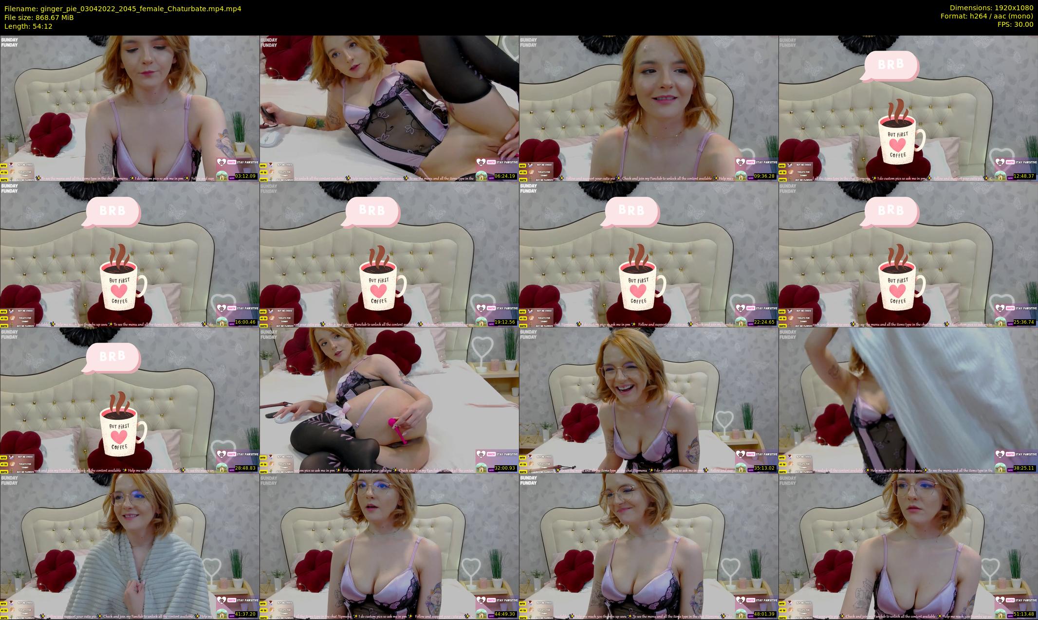 ginger_pie — 55 minute Chaturbate female cam show recording, 1080p, Apr 3, 2022