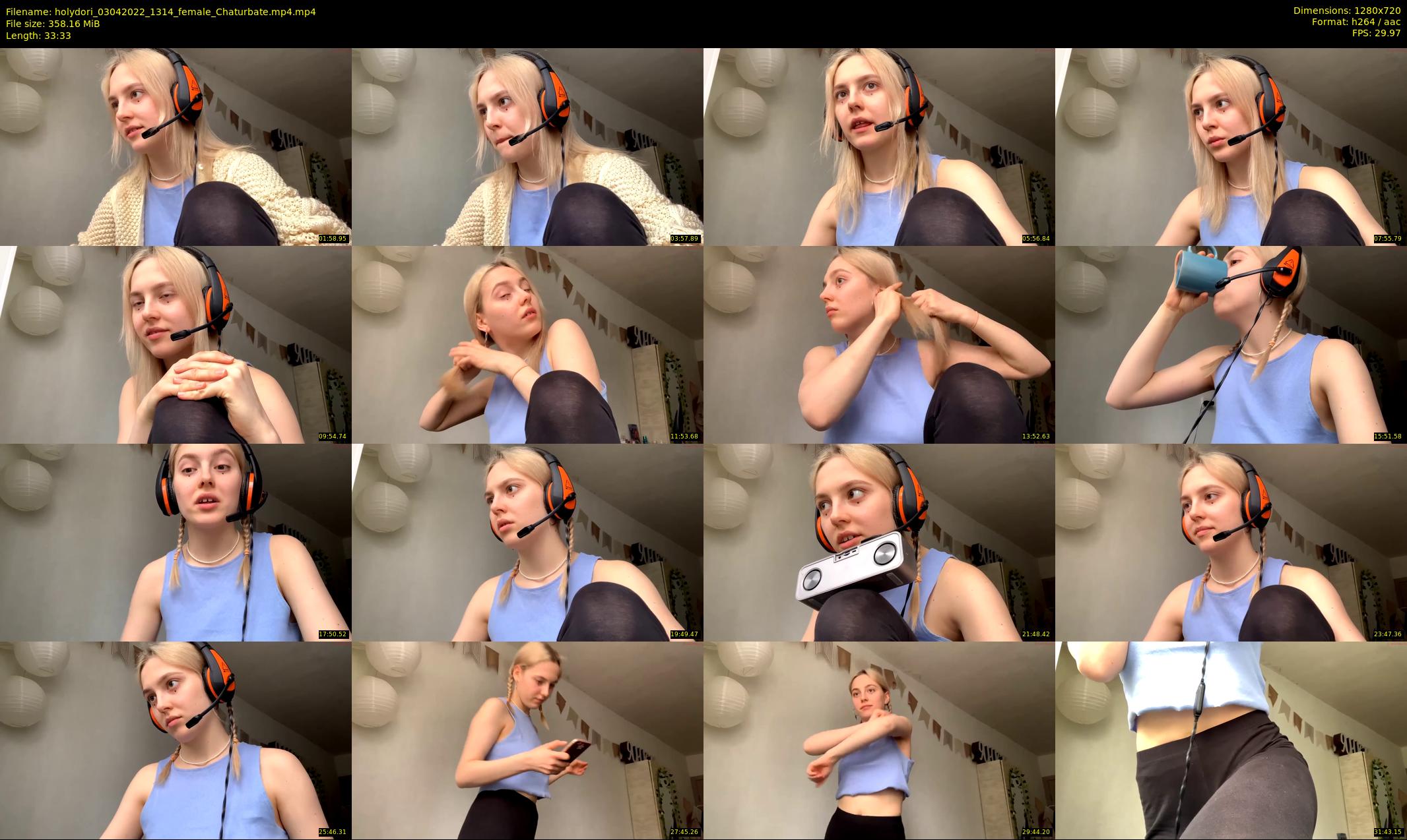 holydori — 34 minute Chaturbate female cam show recording, 720p, Apr 3, 2022