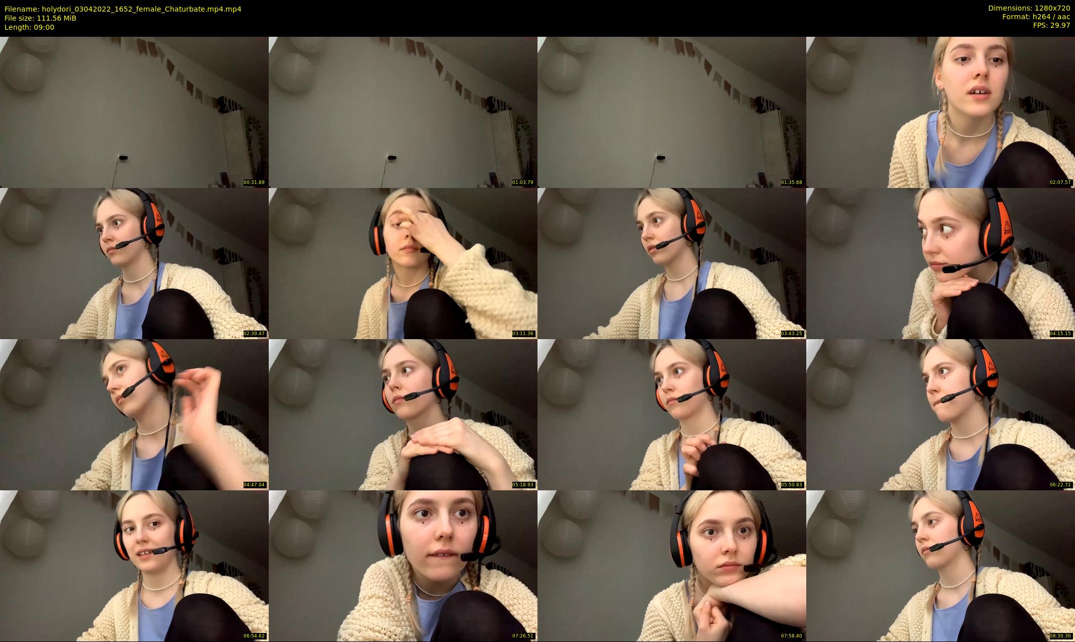 holydori — 9 minute Chaturbate female cam show recording, 720p, Apr 3, 2022