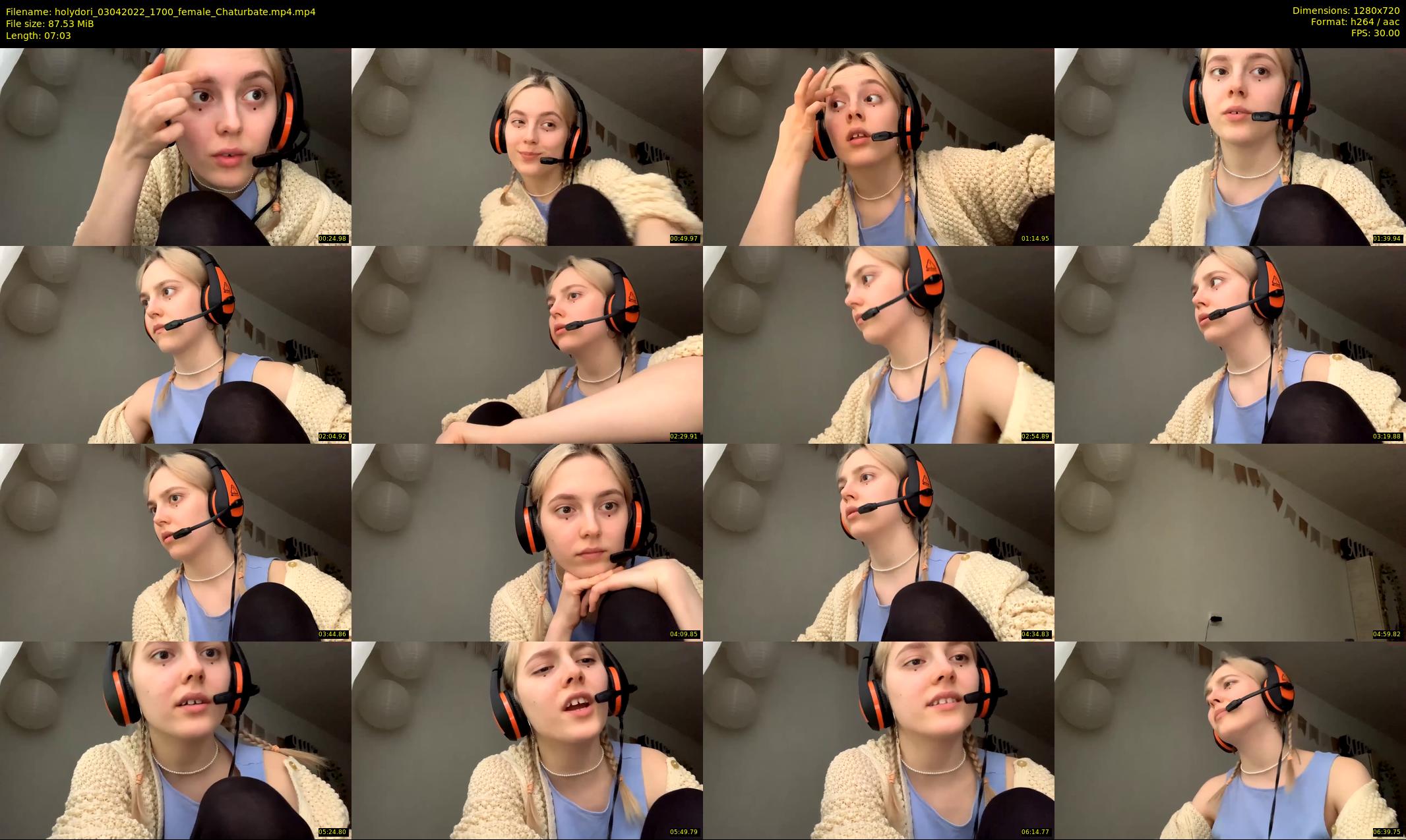 holydori — 8 minute Chaturbate female cam show recording, 720p, Apr 3, 2022