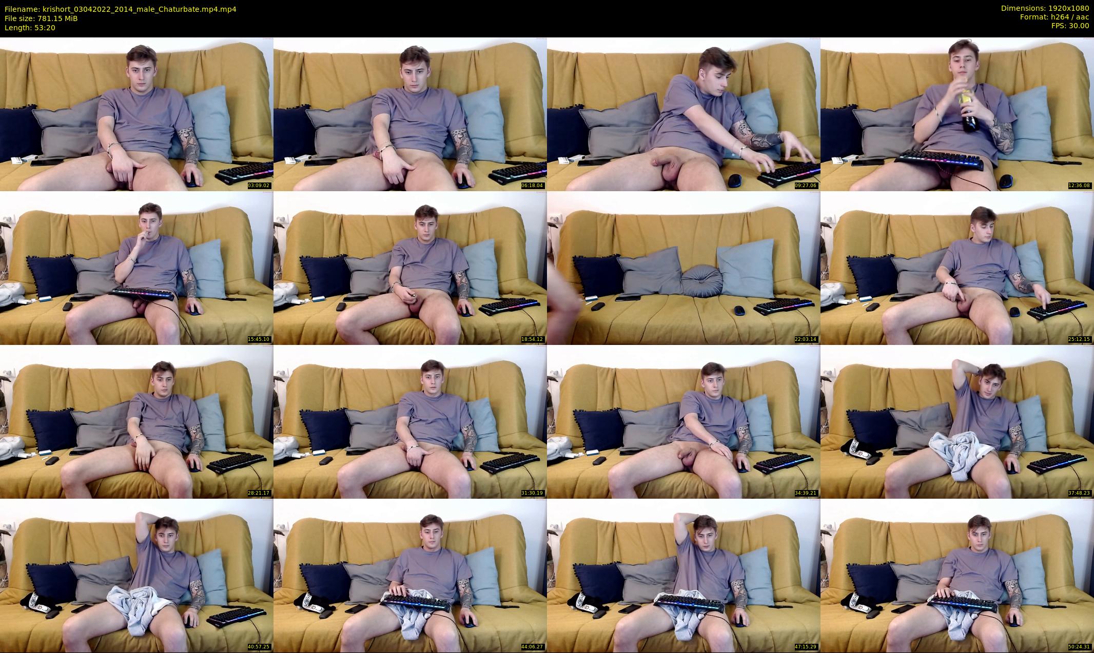 krishort — 54 minute Chaturbate male cam show recording, 1080p, Apr 3, 2022