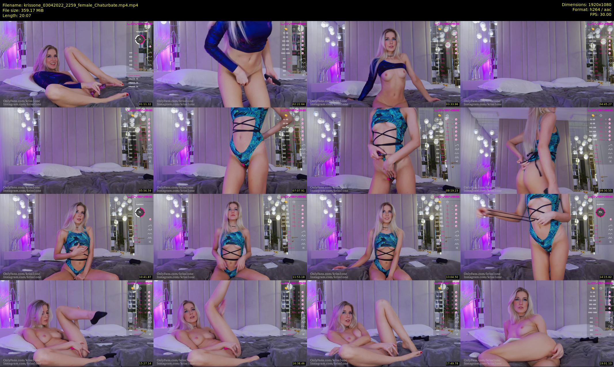 krissone — 21 minute Chaturbate female cam show recording, 1080p, Apr 3, 2022