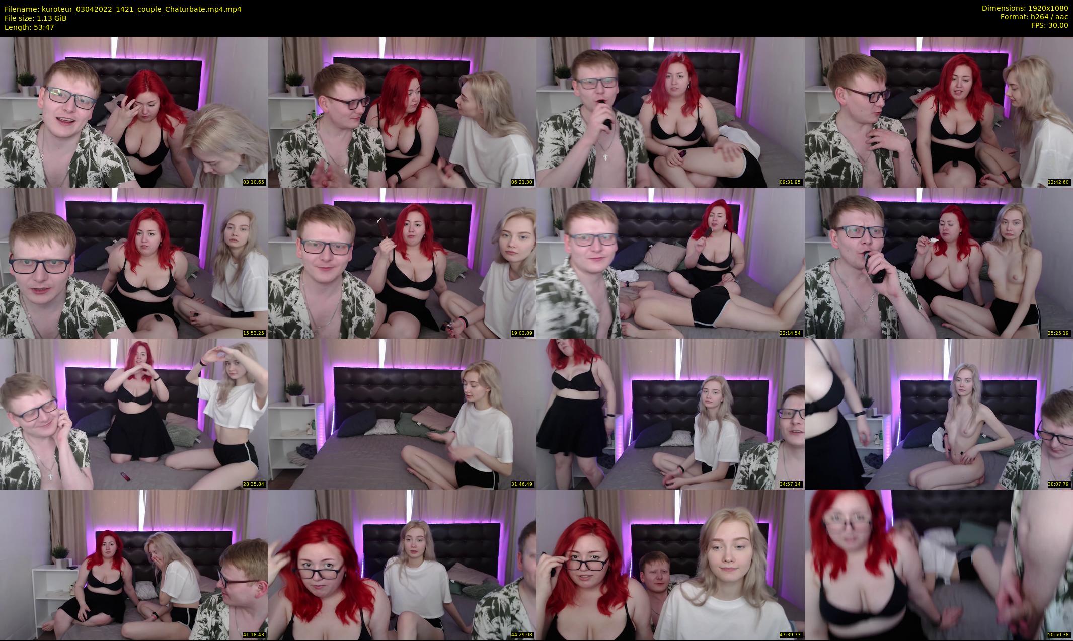kuroteur — 54 minute Chaturbate couple cam show recording, 1080p, Apr 3, 2022