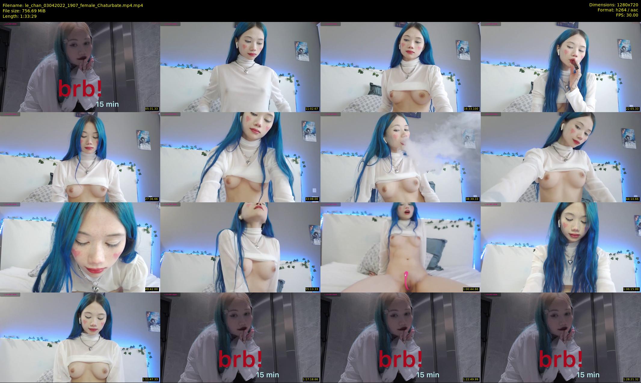 le_chan — 94 minute Chaturbate female cam show recording, 720p, Apr 3, 2022