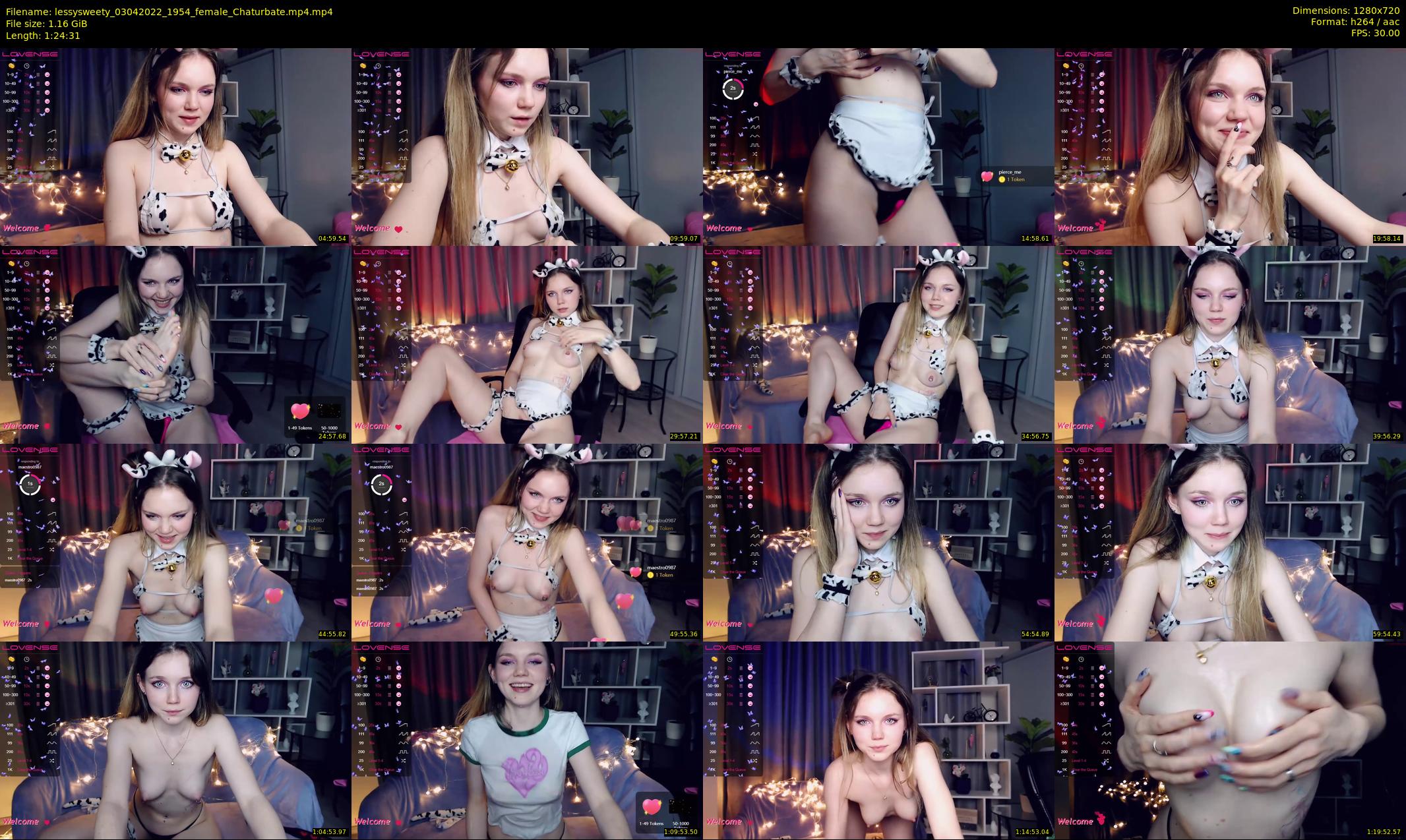 lessysweety — 85 minute Chaturbate female cam show recording, 720p, Apr 3, 2022