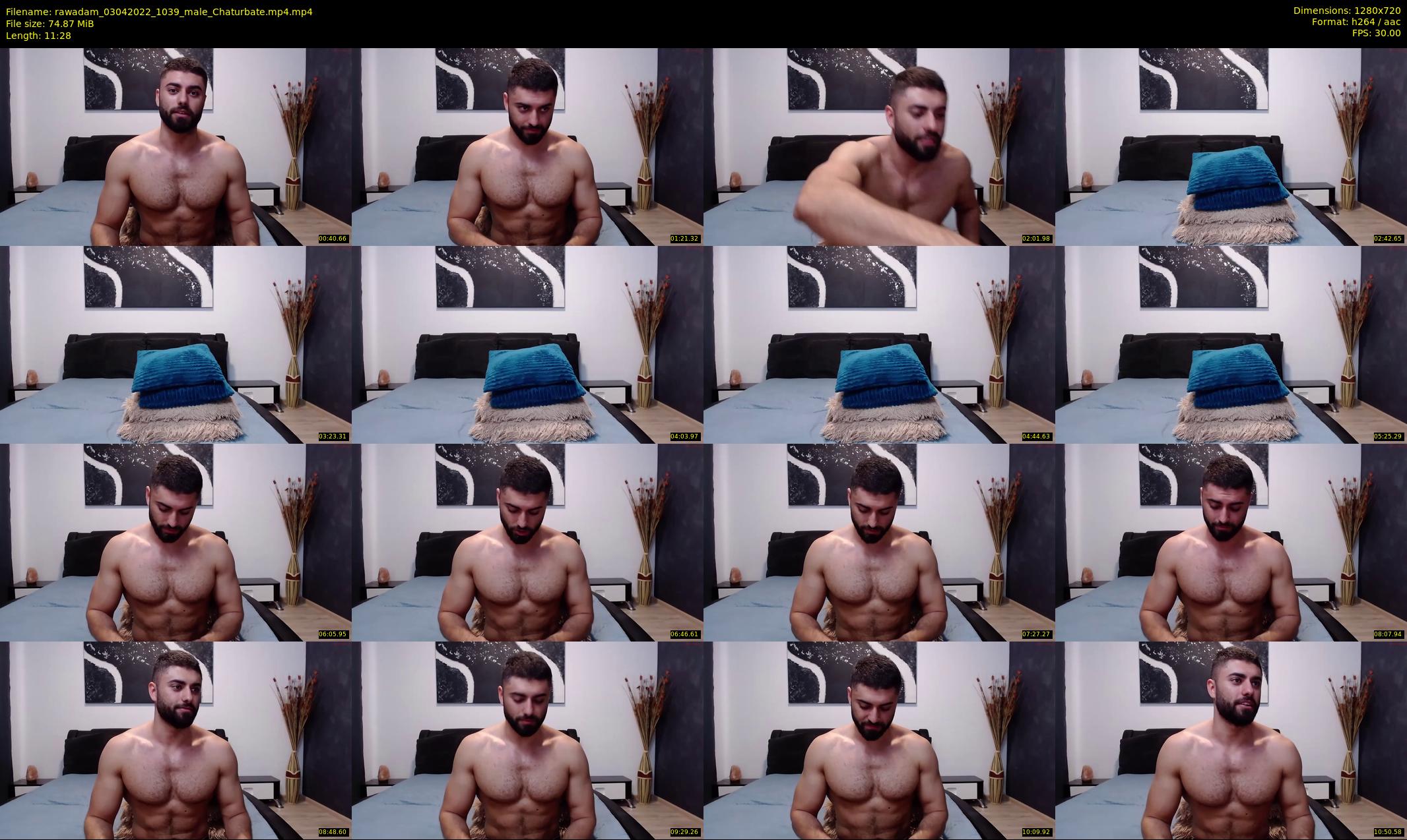 rawadam — 12 minute Chaturbate male cam show recording, 720p, Apr 3, 2022