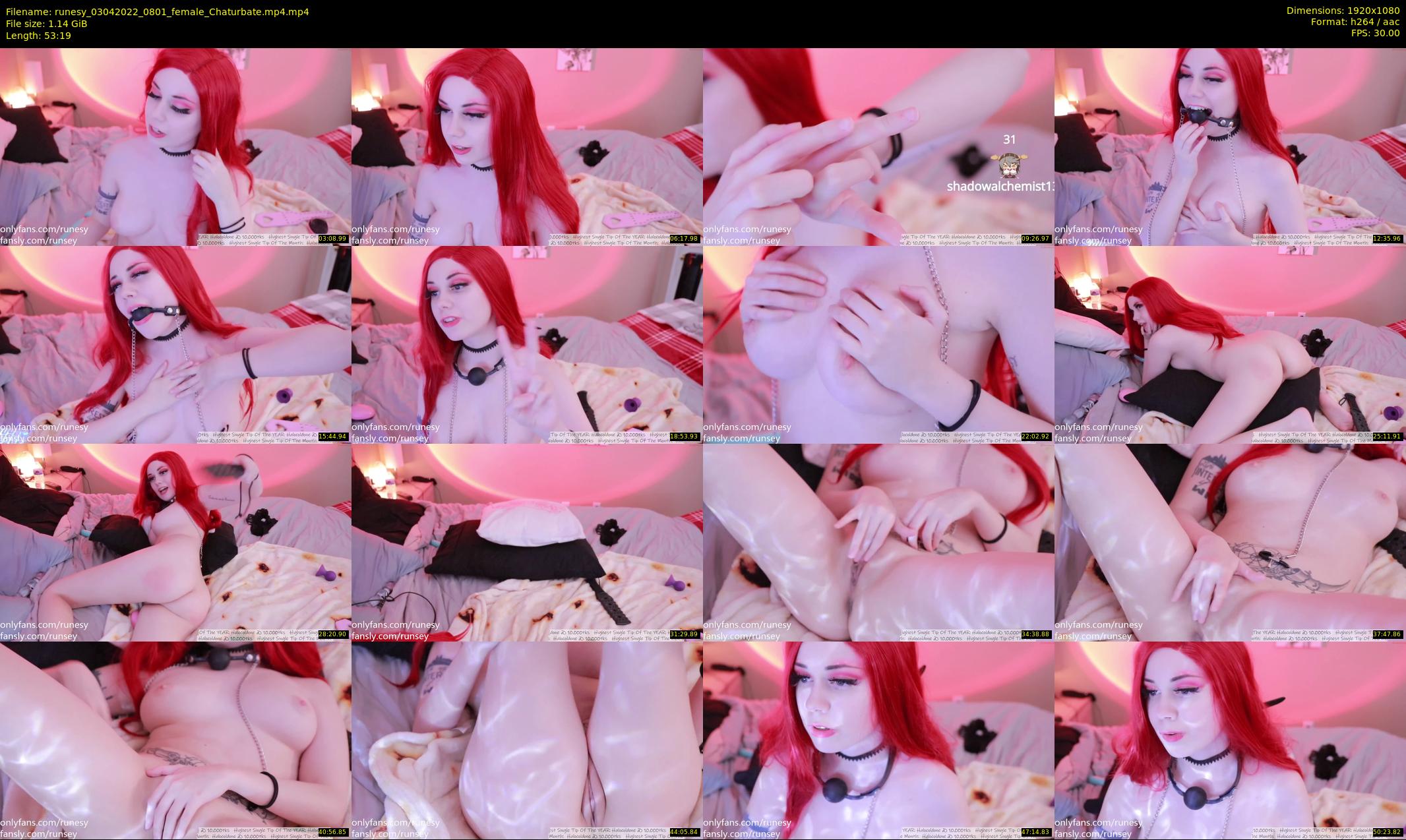 runesy — 54 minute Chaturbate female cam show recording, 1080p, Apr 3, 2022