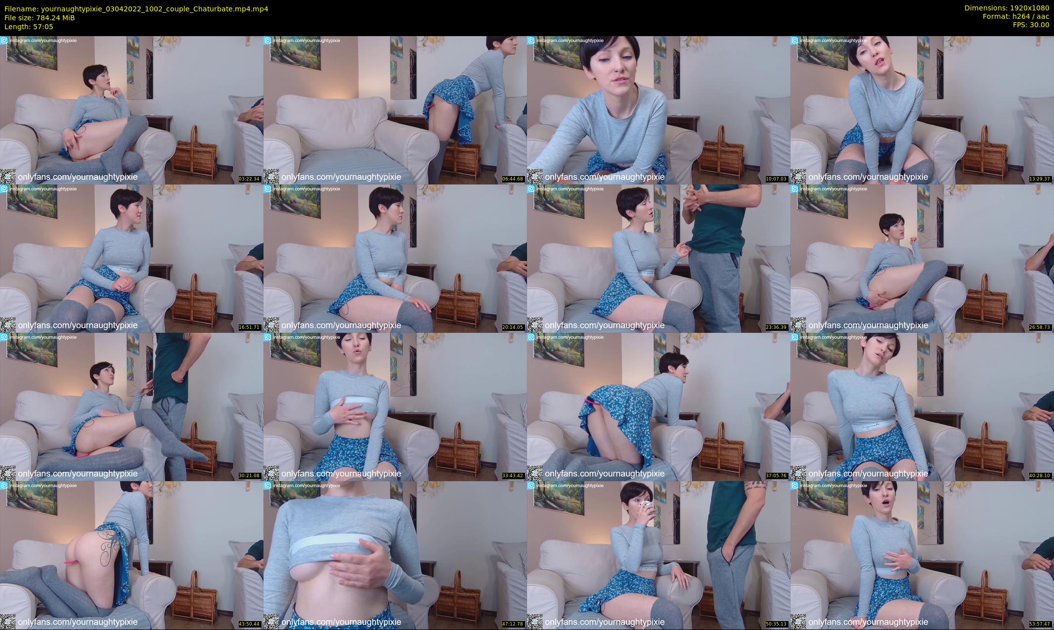 yournaughtypixie — 58 minute Chaturbate couple cam show recording, 1080p, Apr 3, 2022