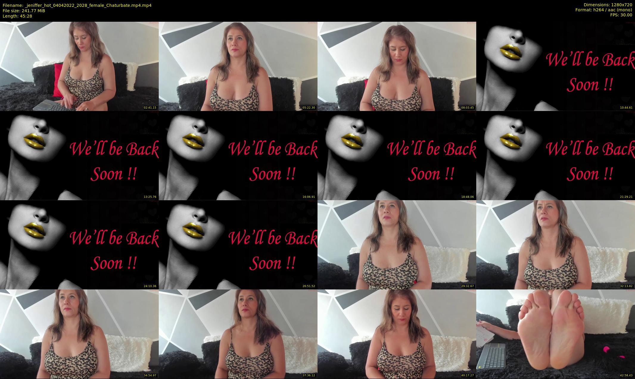 _jeniffer_hot — 46 minute Chaturbate female cam show recording, 720p, Apr 4, 2022