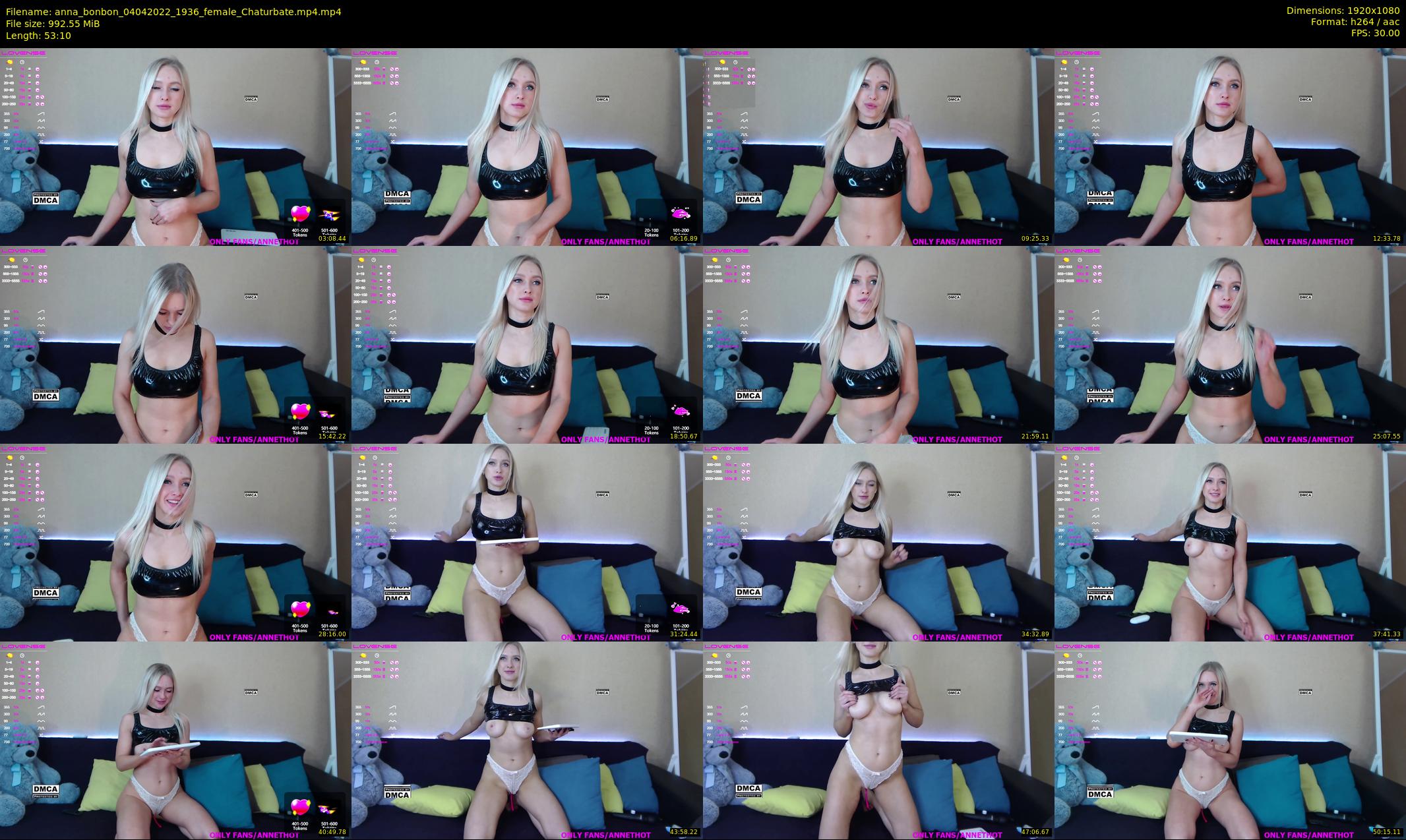 anna_bonbon — 54 minute Chaturbate female cam show recording, 1080p, Apr 4, 2022