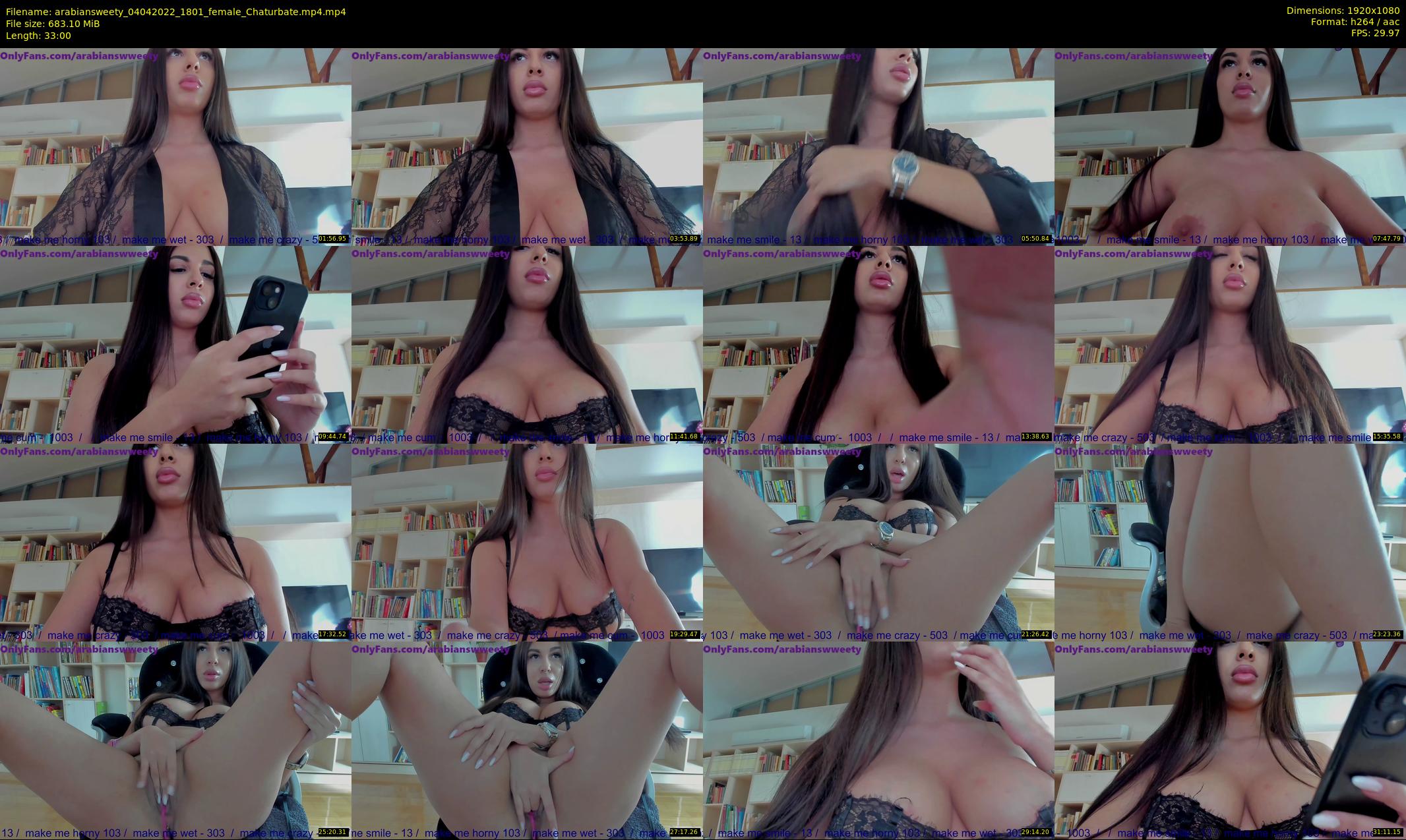 arabiansweety — 33 minute Chaturbate female cam show recording, 1080p, Apr 4, 2022