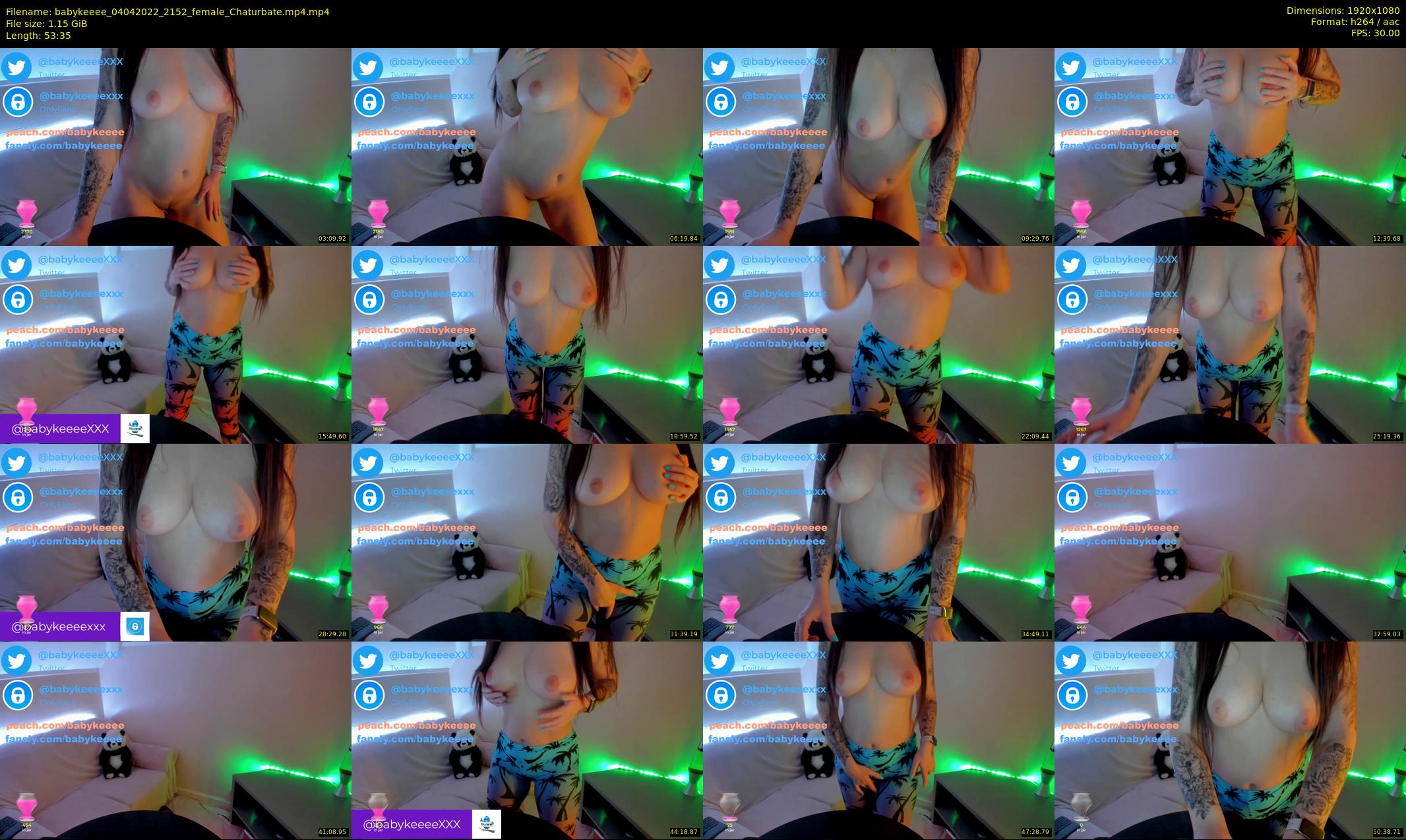 babykeeee — 54 minute Chaturbate female cam show recording, 1080p, Apr 4, 2022