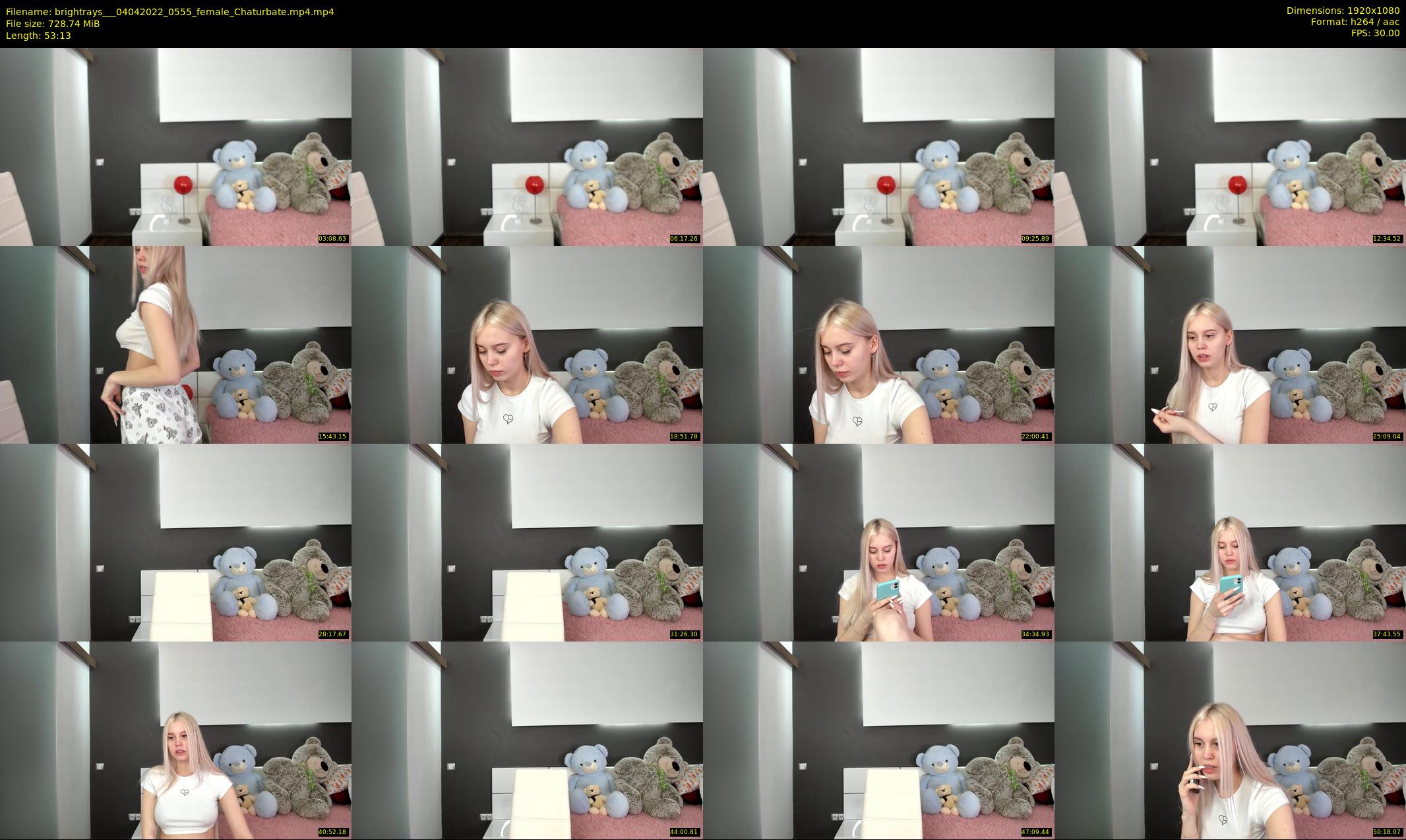 brightrays__ — 54 minute Chaturbate female cam show recording, 1080p, Apr 4, 2022