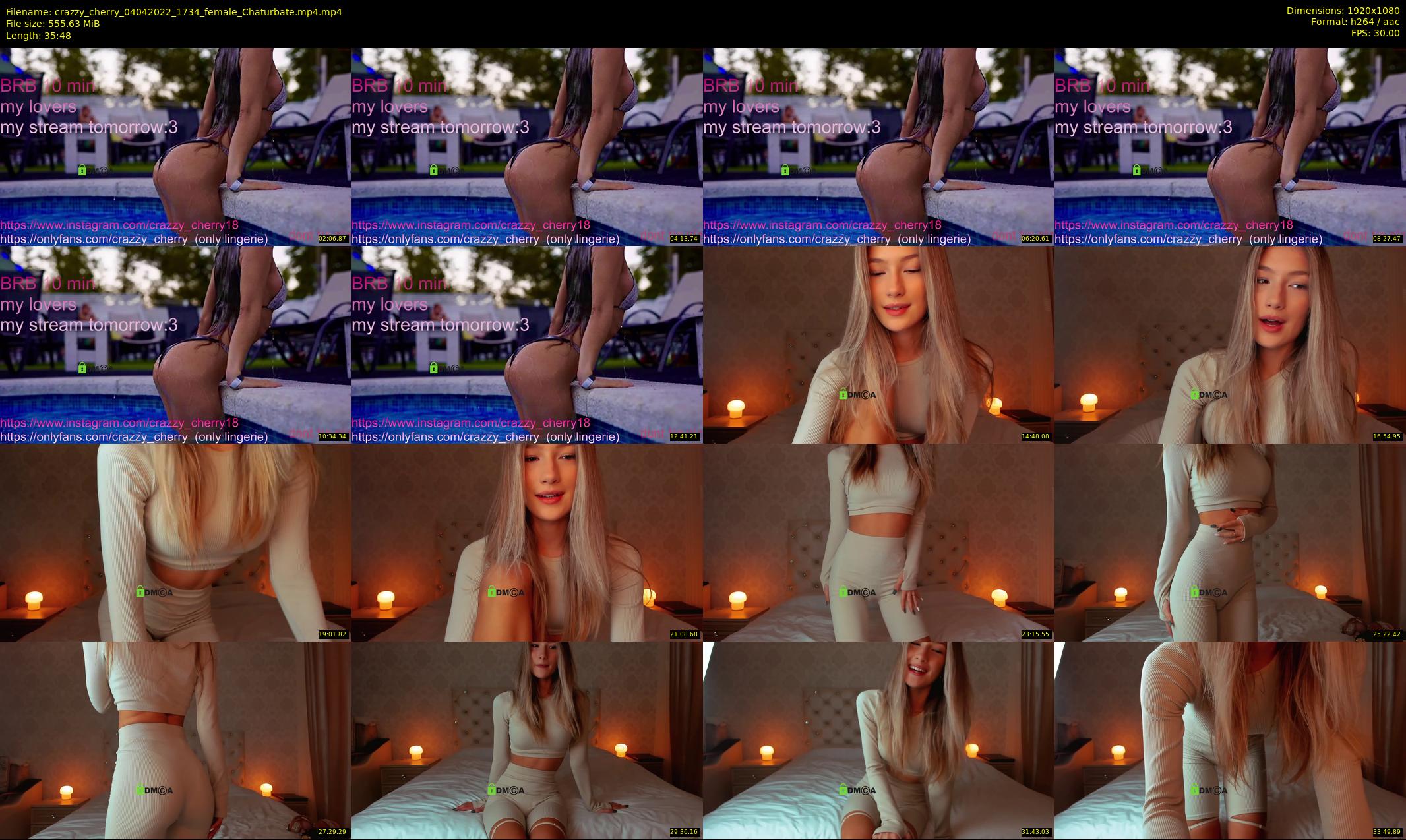 crazzy_cherry — 36 minute Chaturbate female cam show recording, 1080p, Apr 4, 2022