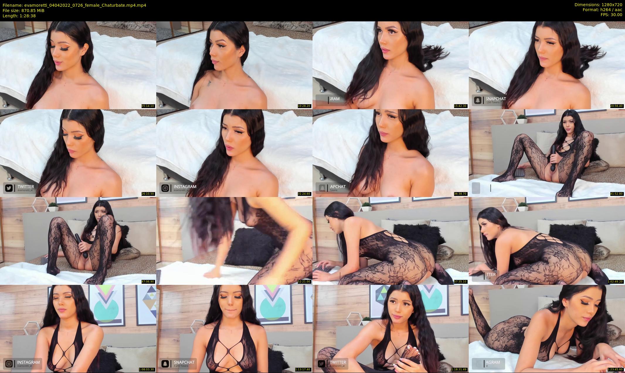 evamoretti — 89 minute Chaturbate female cam show recording, 720p, Apr 4, 2022
