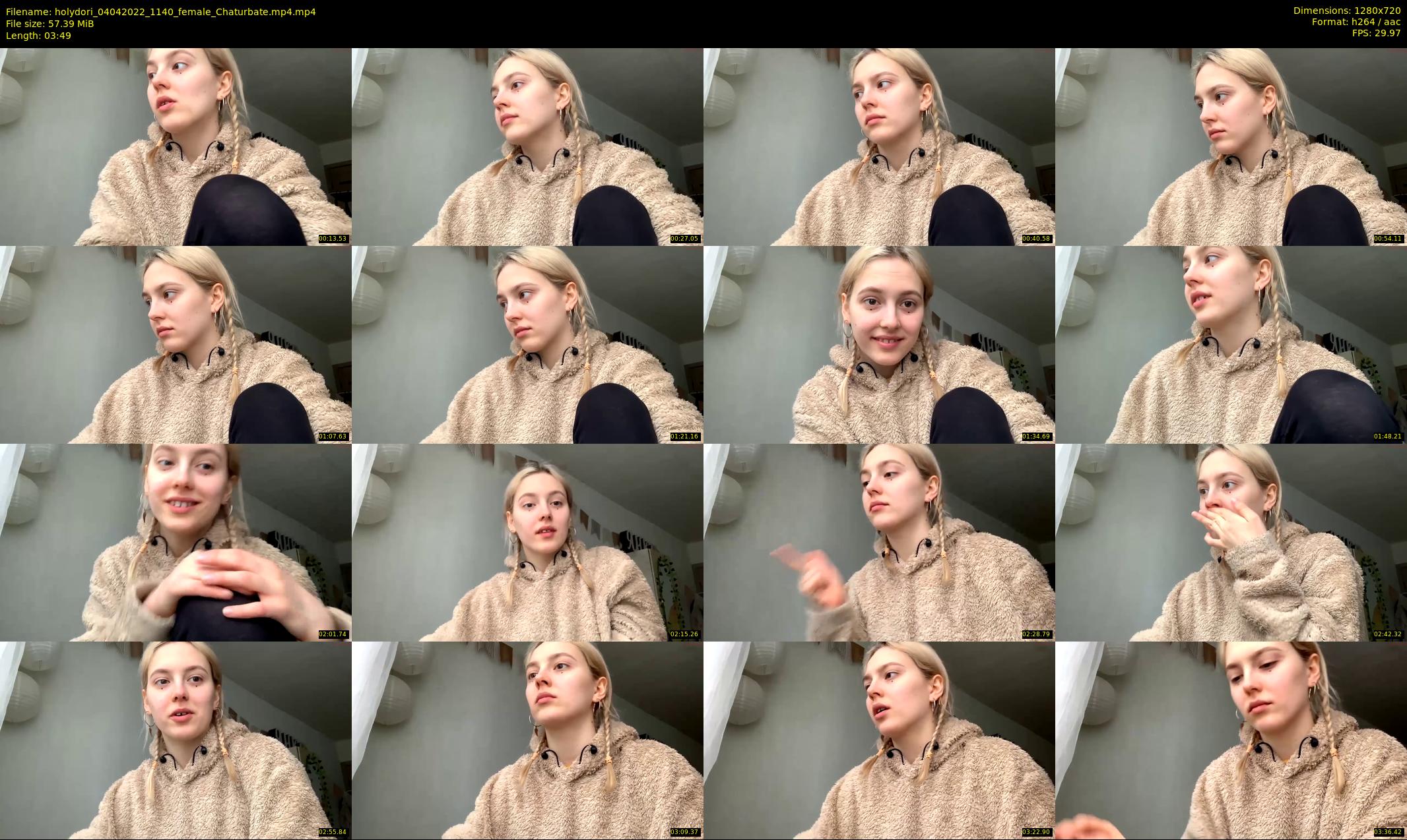holydori — 4 minute Chaturbate female cam show recording, 720p, Apr 4, 2022