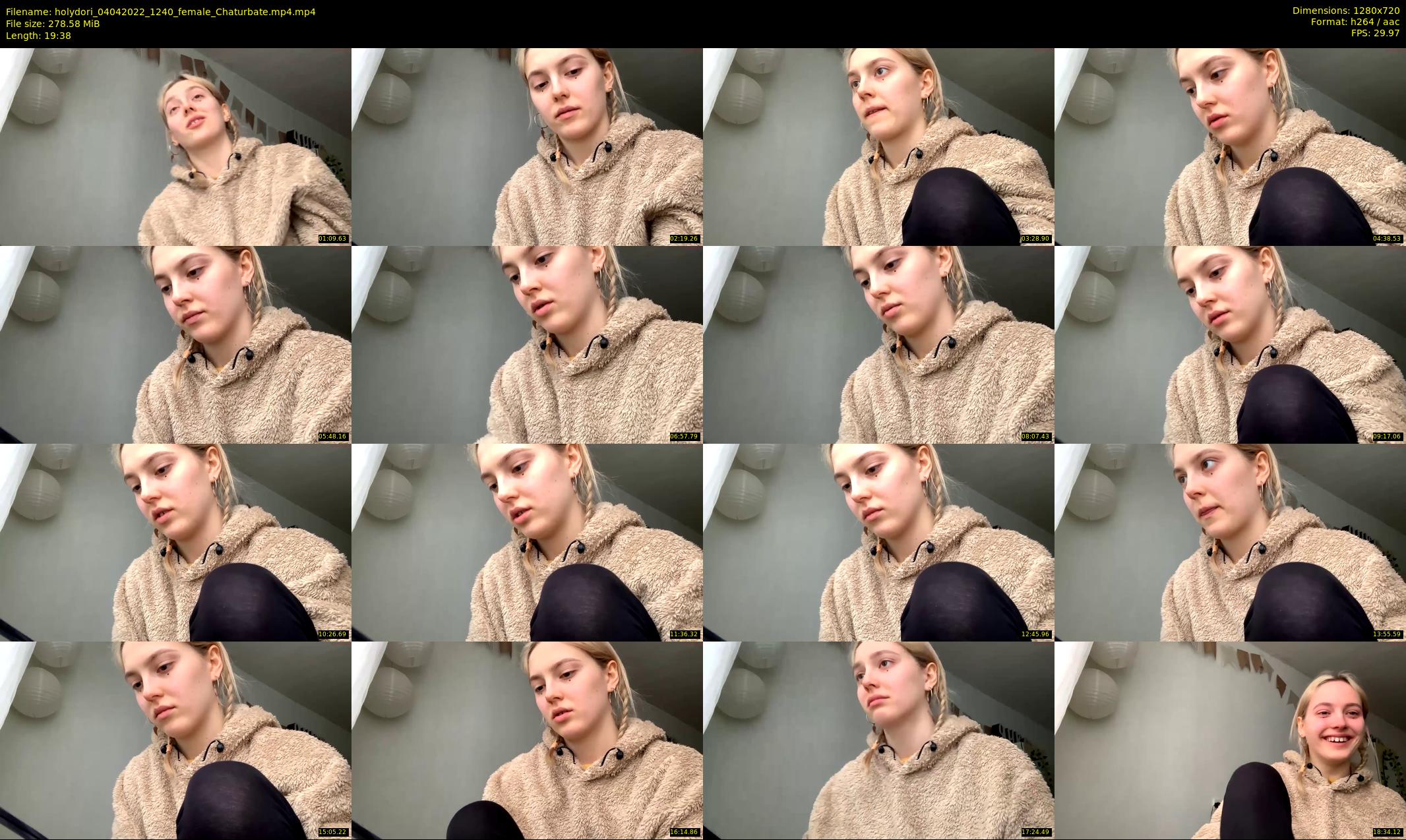 holydori — 20 minute Chaturbate female cam show recording, 720p, Apr 4, 2022