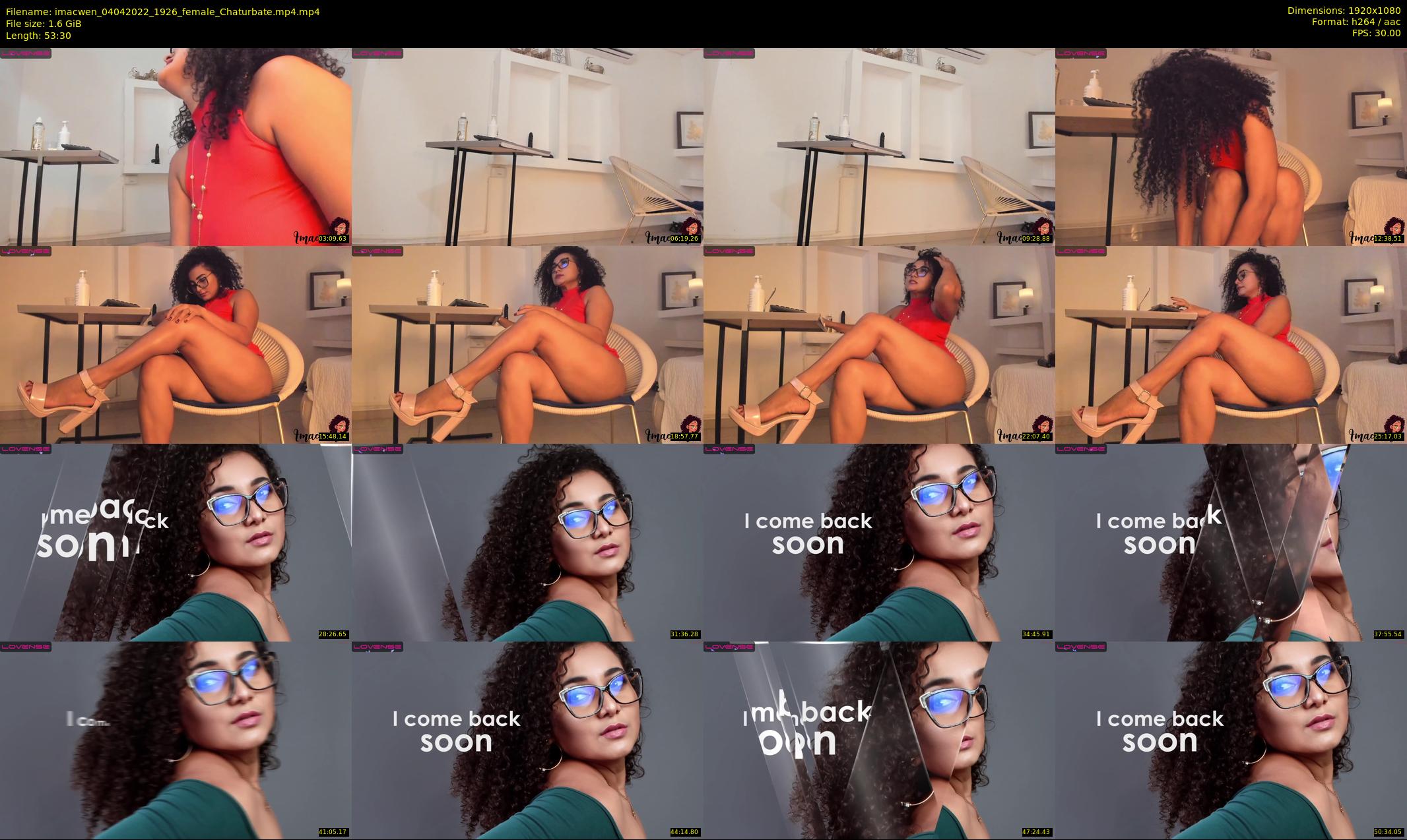 imacwen — 54 minute Chaturbate female cam show recording, 1080p, Apr 4, 2022
