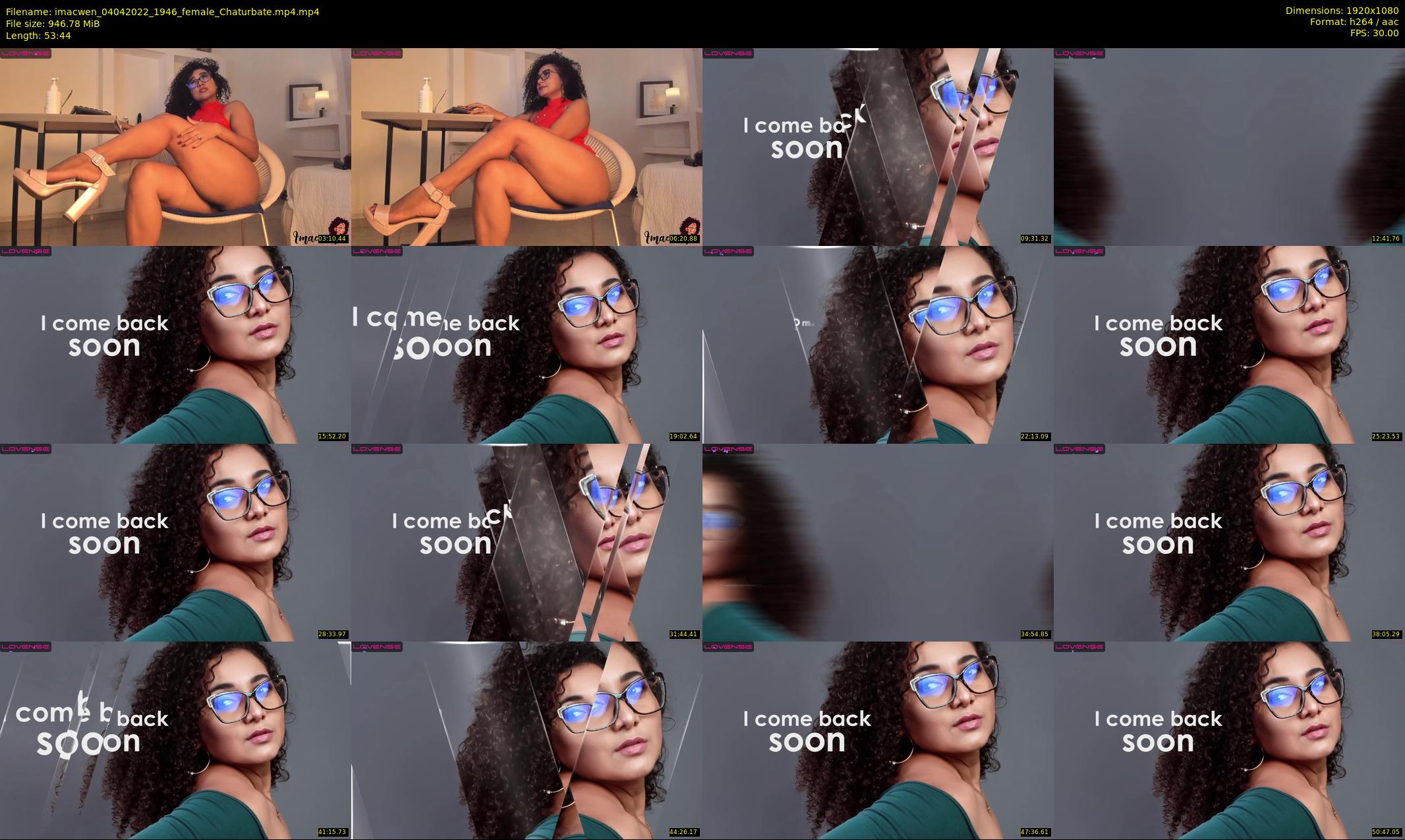 imacwen — 54 minute Chaturbate female cam show recording, 1080p, Apr 4, 2022