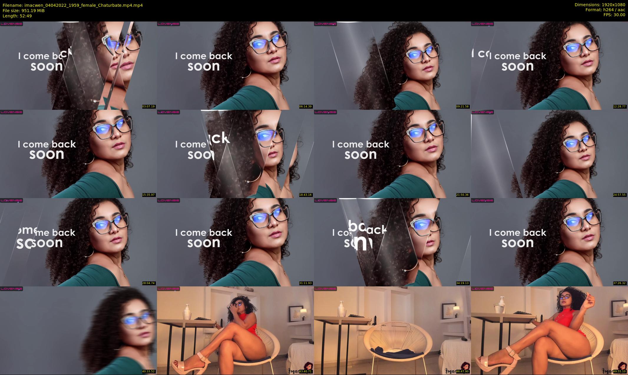 imacwen — 53 minute Chaturbate female cam show recording, 1080p, Apr 4, 2022