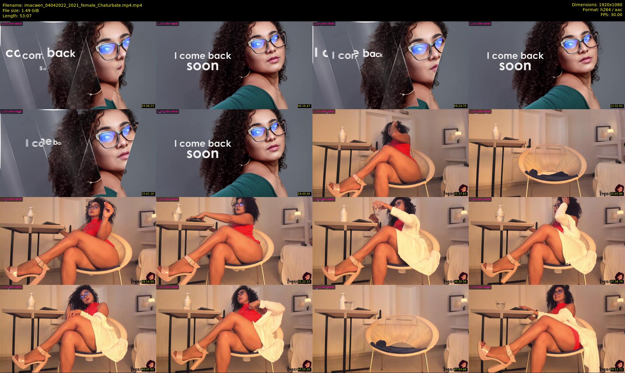imacwen — 54 minute Chaturbate female cam show recording, 1080p, Apr 4, 2022