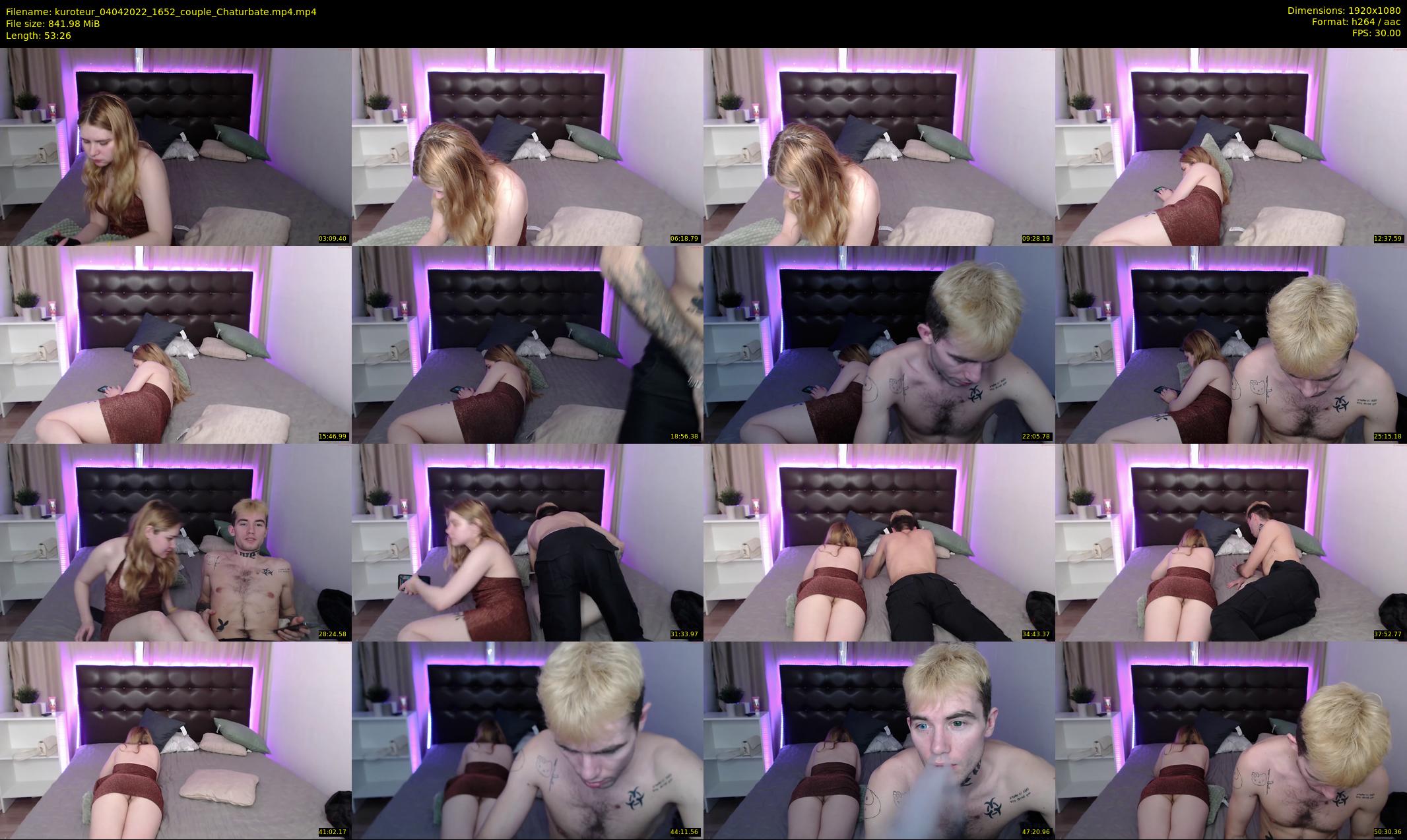 kuroteur — 54 minute Chaturbate couple cam show recording, 1080p, Apr 4, 2022