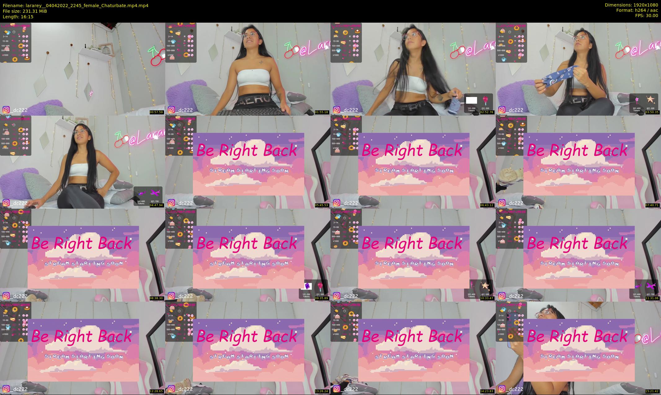 lararey_ — 17 minute Chaturbate female cam show recording, 1080p, Apr 4, 2022