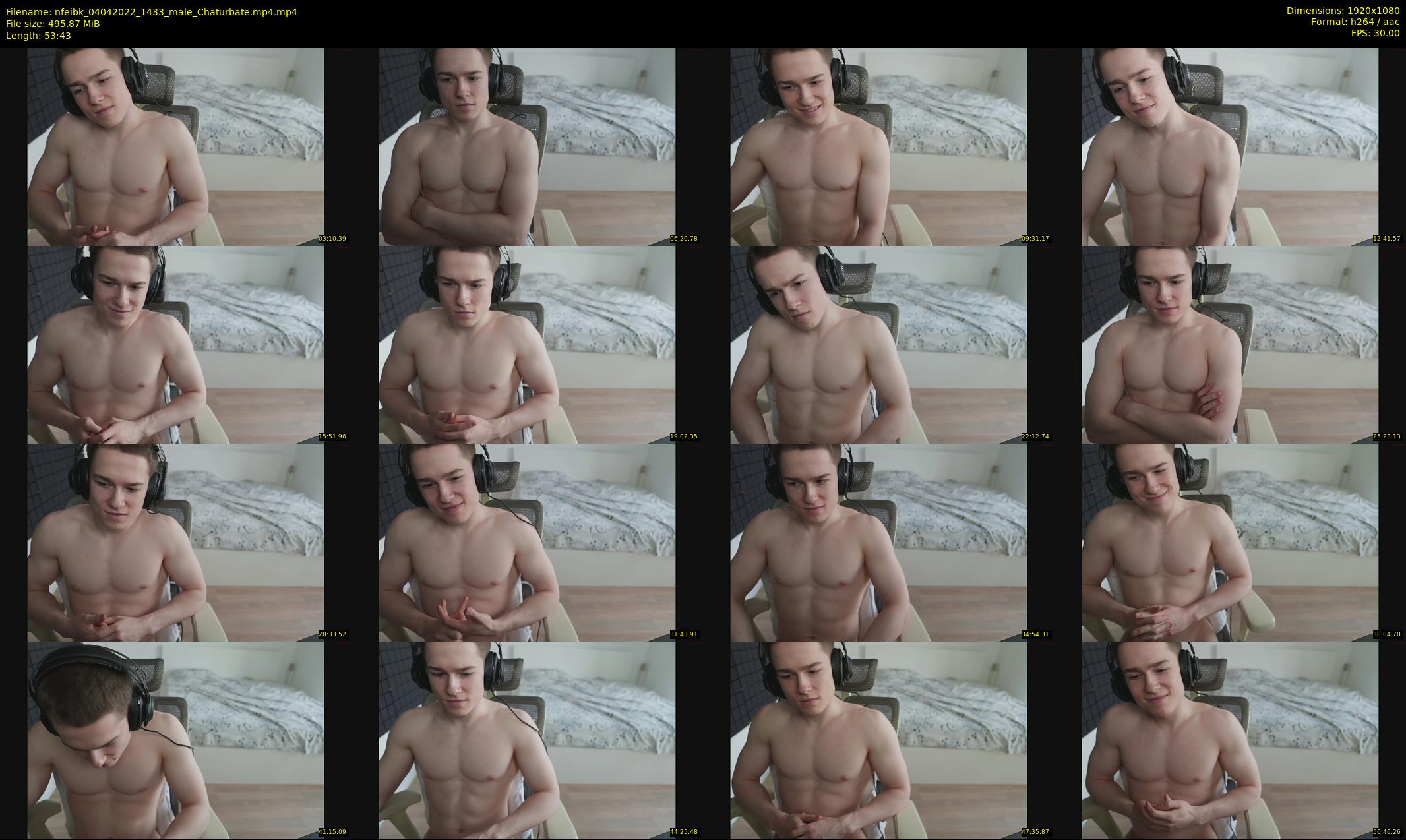 nfeibk — 54 minute Chaturbate male cam show recording, 1080p, Apr 4, 2022
