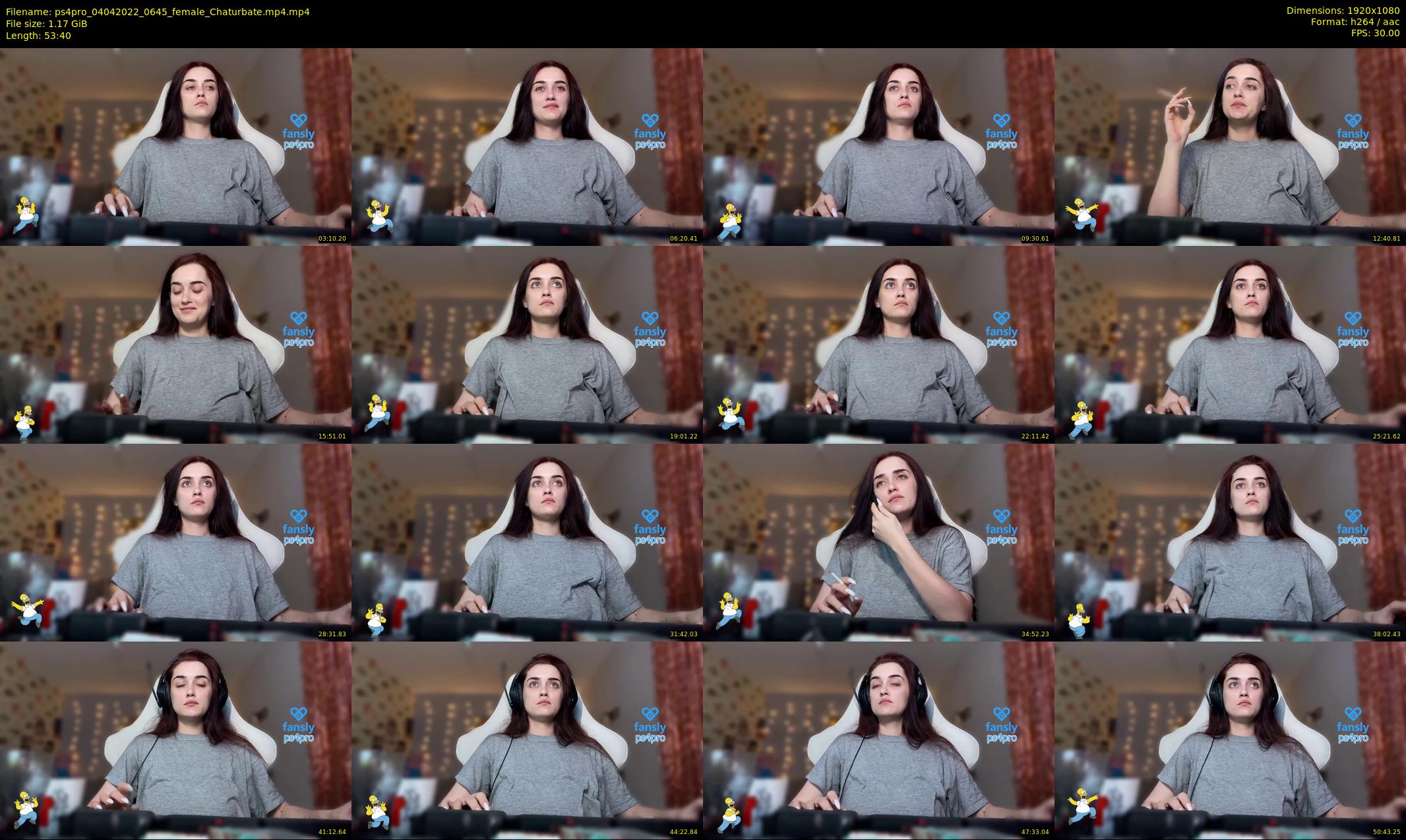 ps4pro — 54 minute Chaturbate female cam show recording, 1080p, Apr 4, 2022