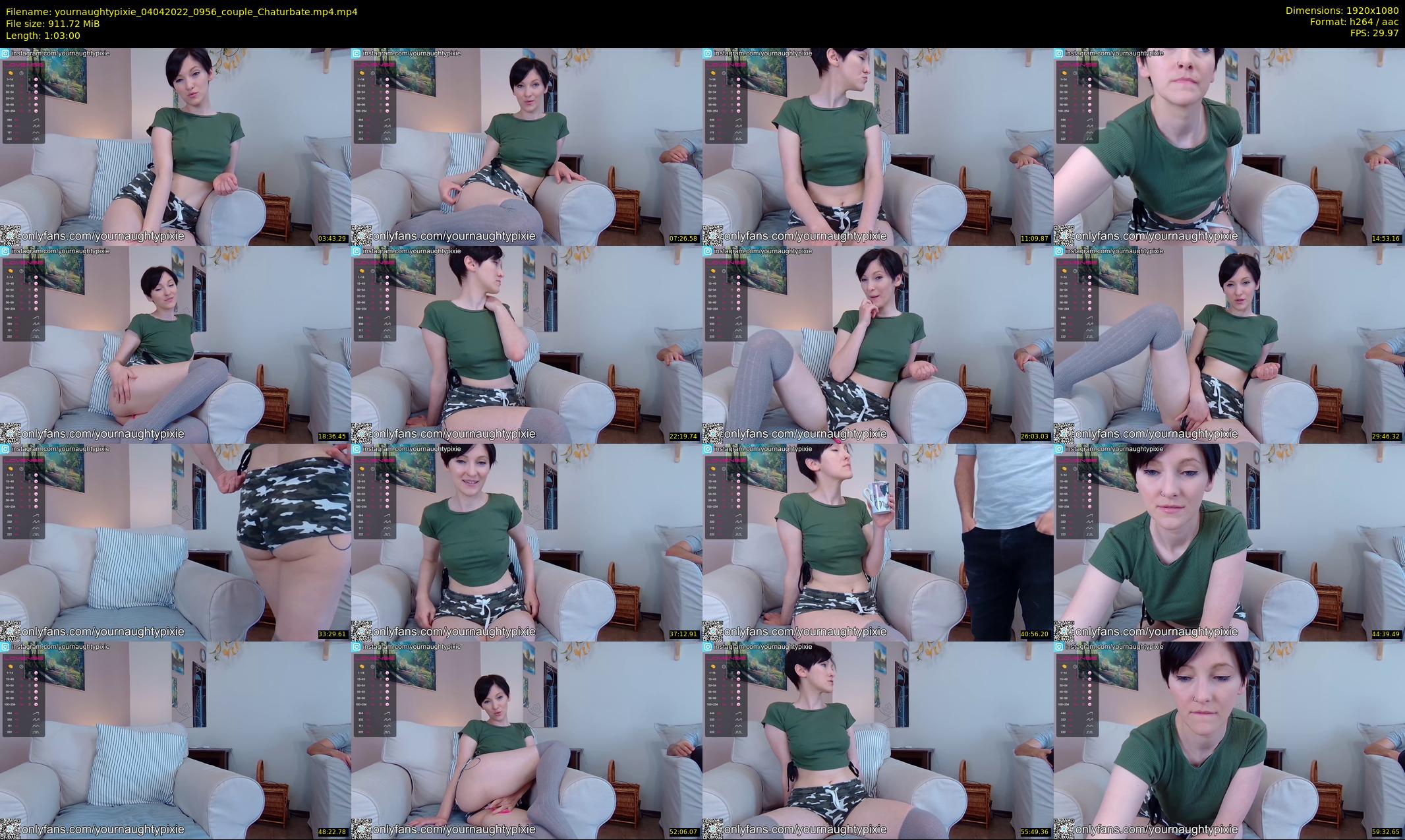 yournaughtypixie — 63 minute Chaturbate couple cam show recording, 1080p, Apr 4, 2022