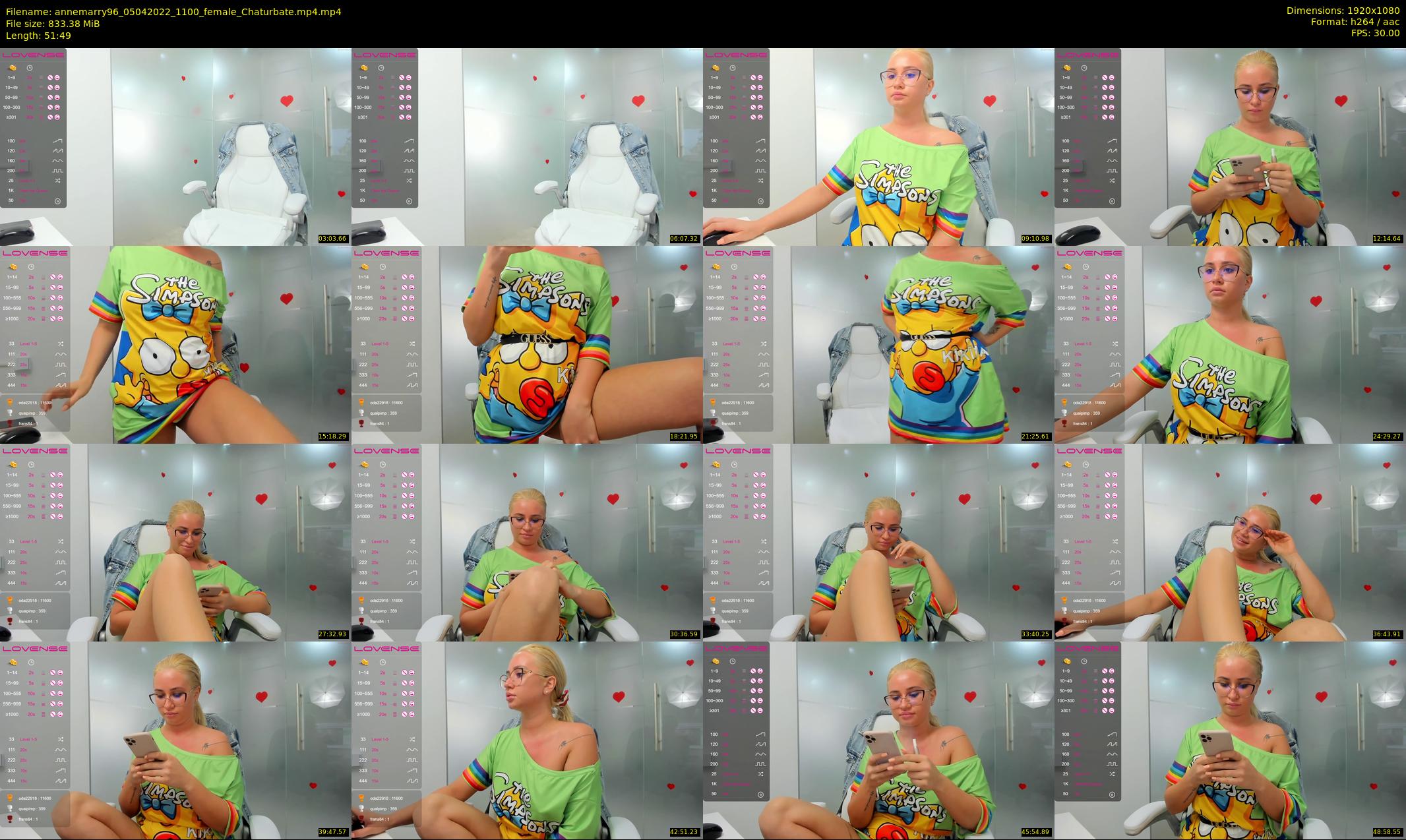 annemarry96 — 52 minute Chaturbate female cam show recording, 1080p, Apr 5, 2022