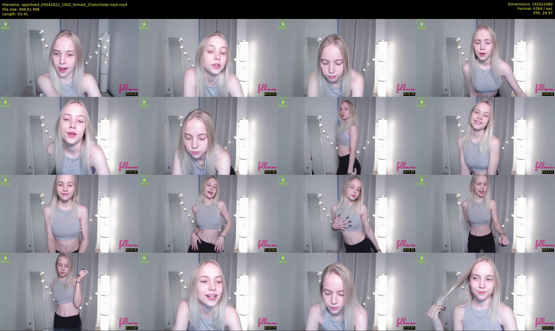 appr0ved — 54 minute Chaturbate female cam show recording, 1080p, Apr 5, 2022