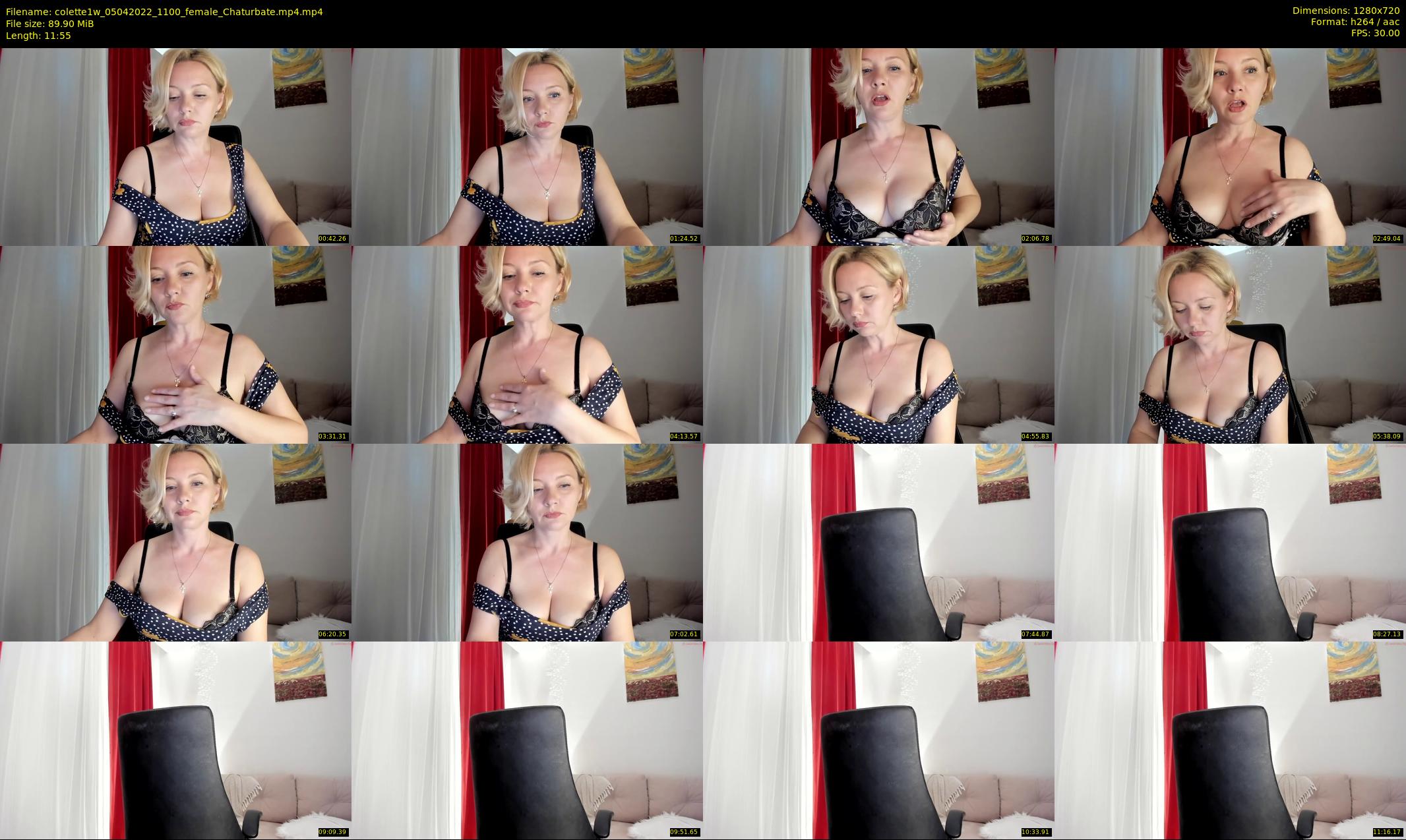 colette1w — 12 minute Chaturbate female cam show recording, 720p, Apr 5, 2022