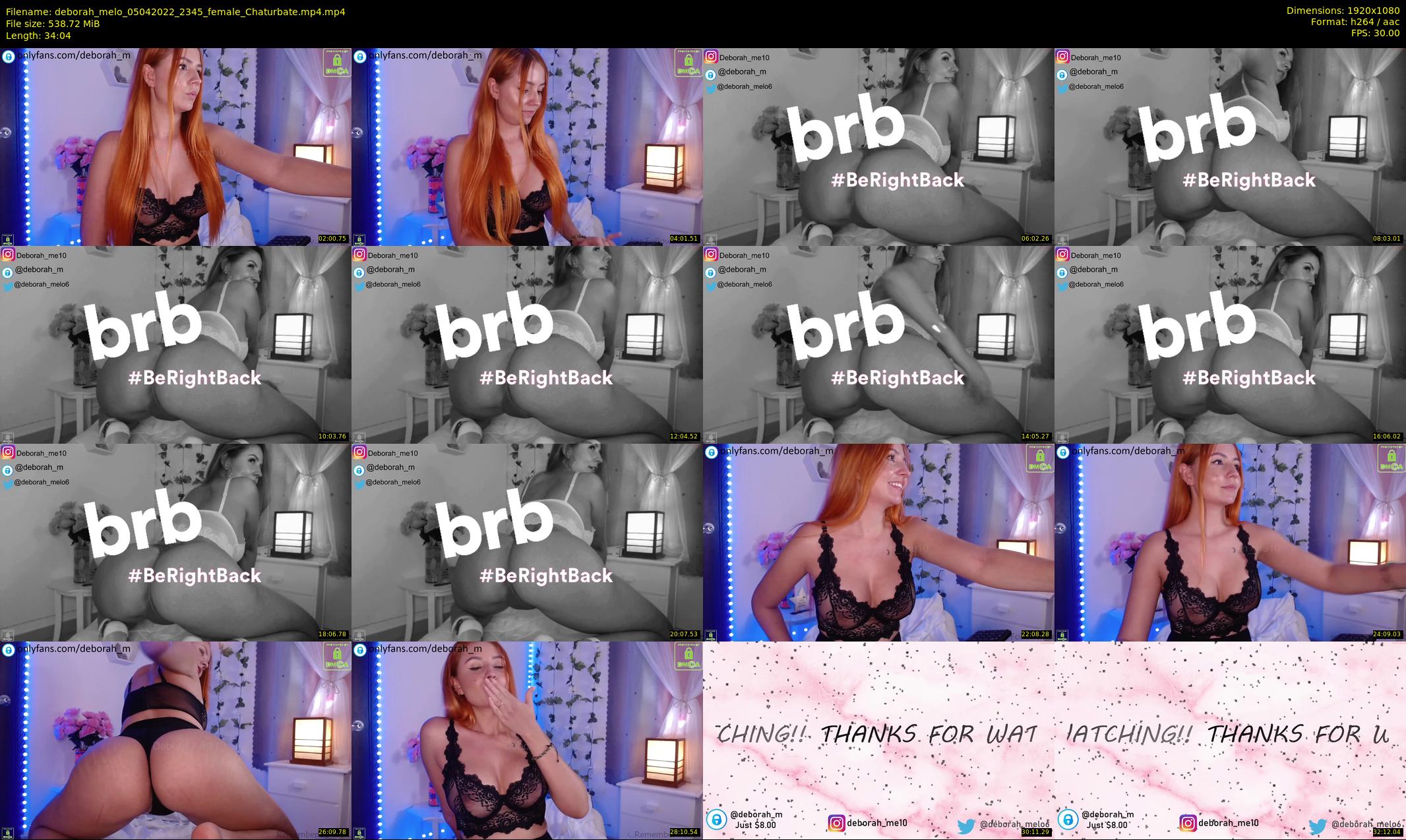 deborah_melo — 35 minute Chaturbate female cam show recording, 1080p, Apr 5, 2022