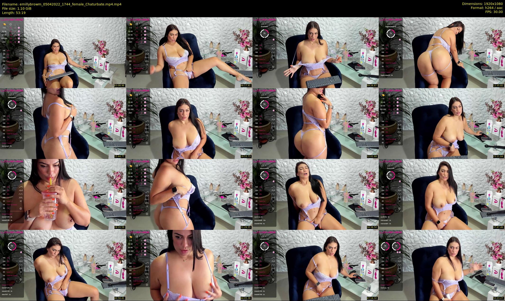 emillybrowm — 54 minute Chaturbate couple cam show recording, 1080p, Apr 5, 2022