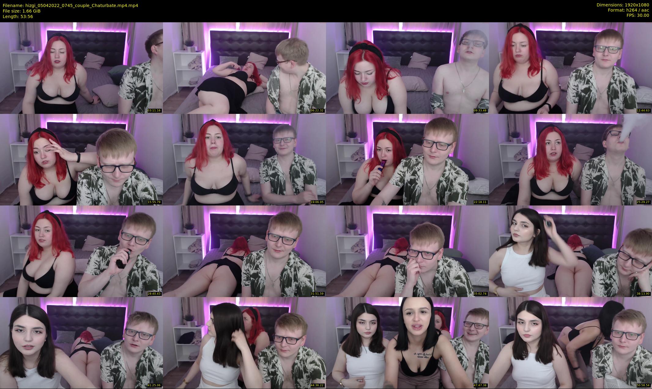 hizgi — 54 minute Chaturbate couple cam show recording, 1080p, Apr 5, 2022