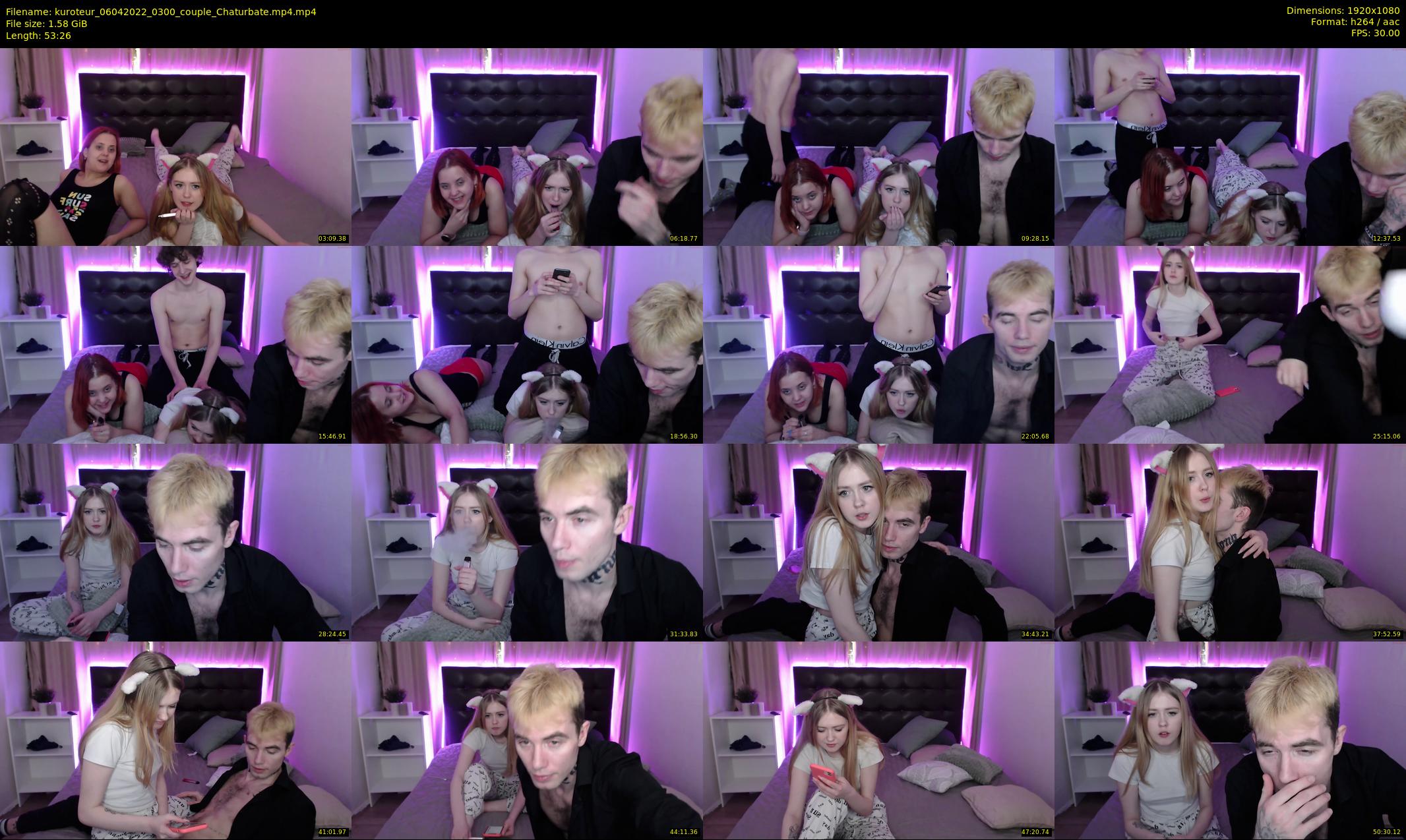 kuroteur — 54 minute Chaturbate couple cam show recording, 1080p, Apr 6, 2022